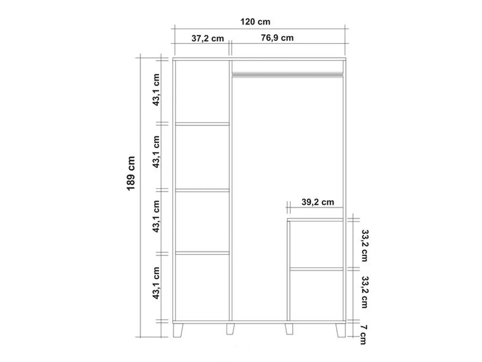 Riidekapp Kailua 2714