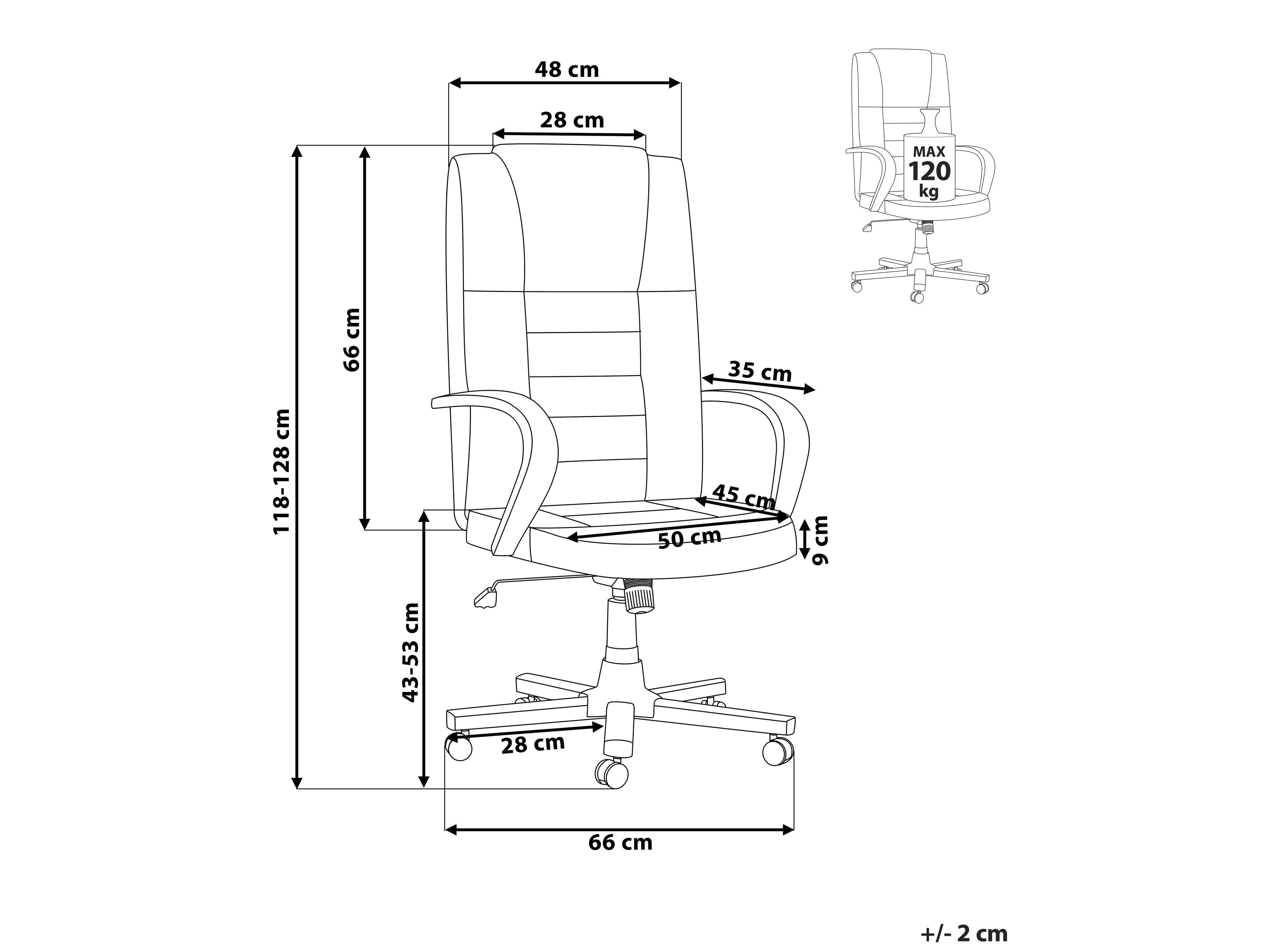 Kontoritool Berwyn 855 (Must)
