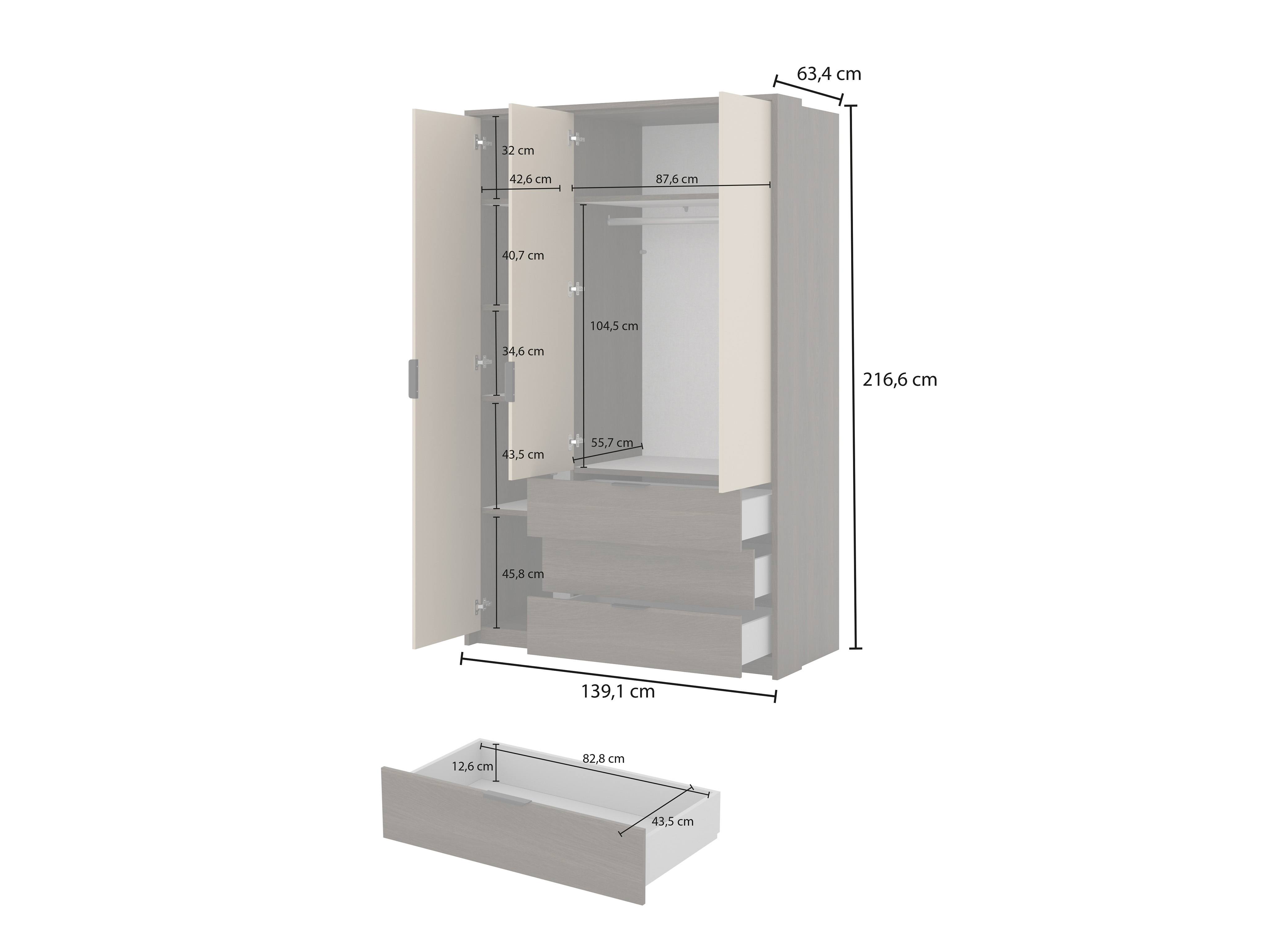 Riidekapp Austin 385