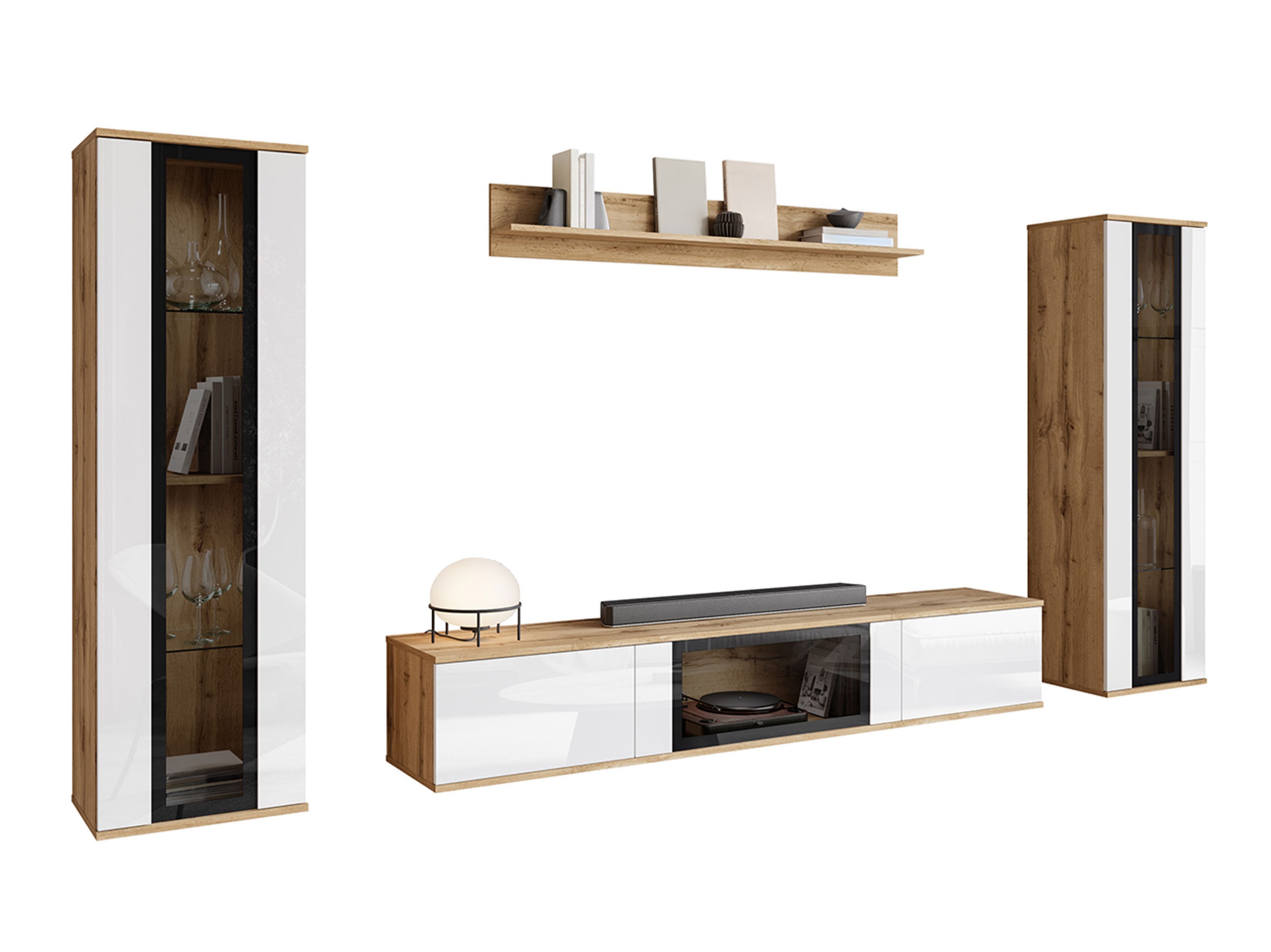 Elutoa komplekt Torcame 103 (Wotani tamm + Läikiv valge)