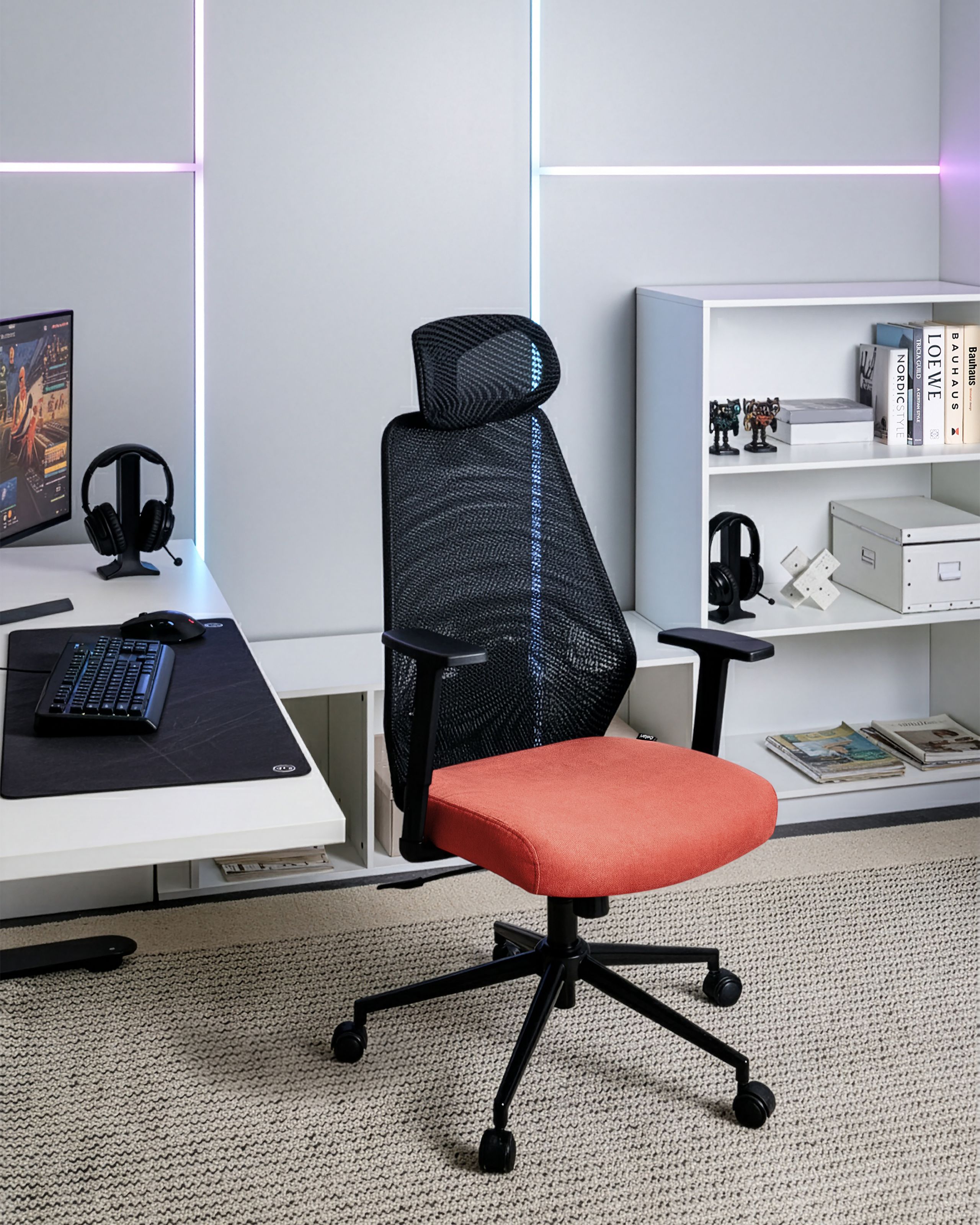 Kontoritool Berwyn 2967 (Must + Punane)