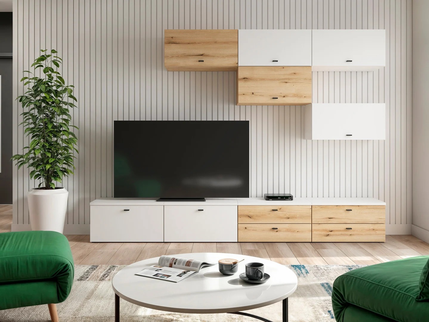 Elutoa komplekt Merciru 111 (Valge + Tamm)