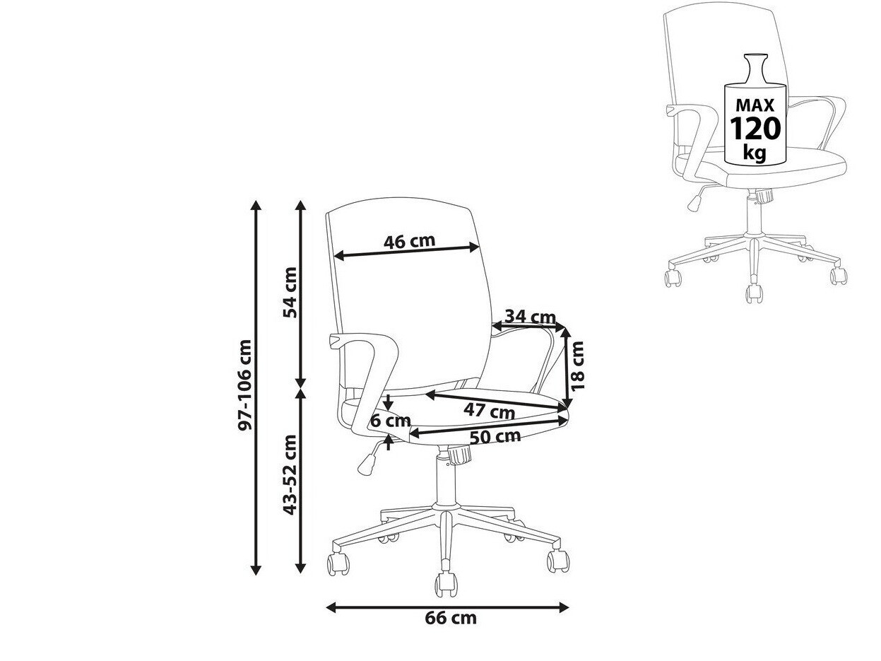 Kontoritool Berwyn 431 (Hall + Türkiis + Valge)