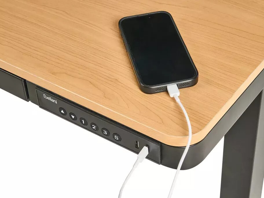 Reguleeritava kõrgusega töölaud Berwyn 2994 (Must + Helepruun)