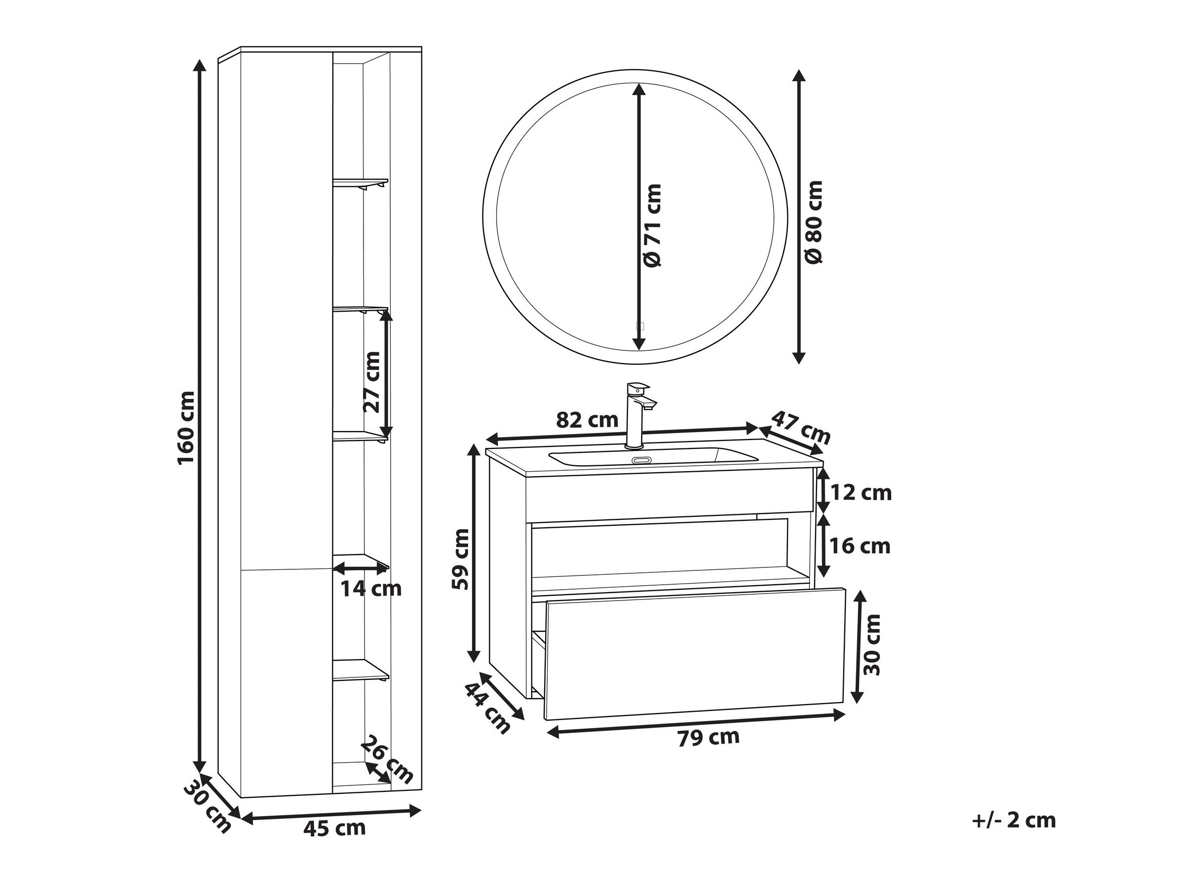 Vannitoakomplekt Berwyn 2995
