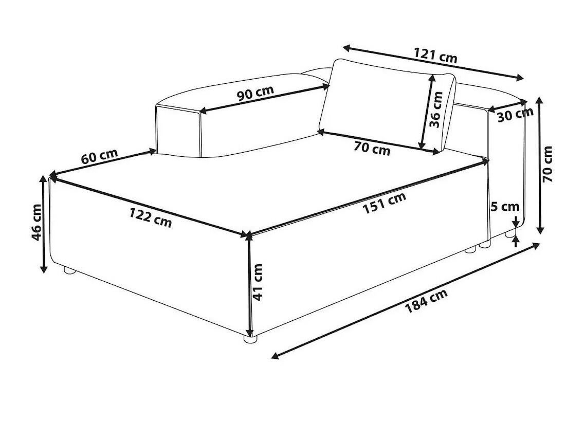 Modulaarne istumisnurk Avialu 103 (Heleroheline)