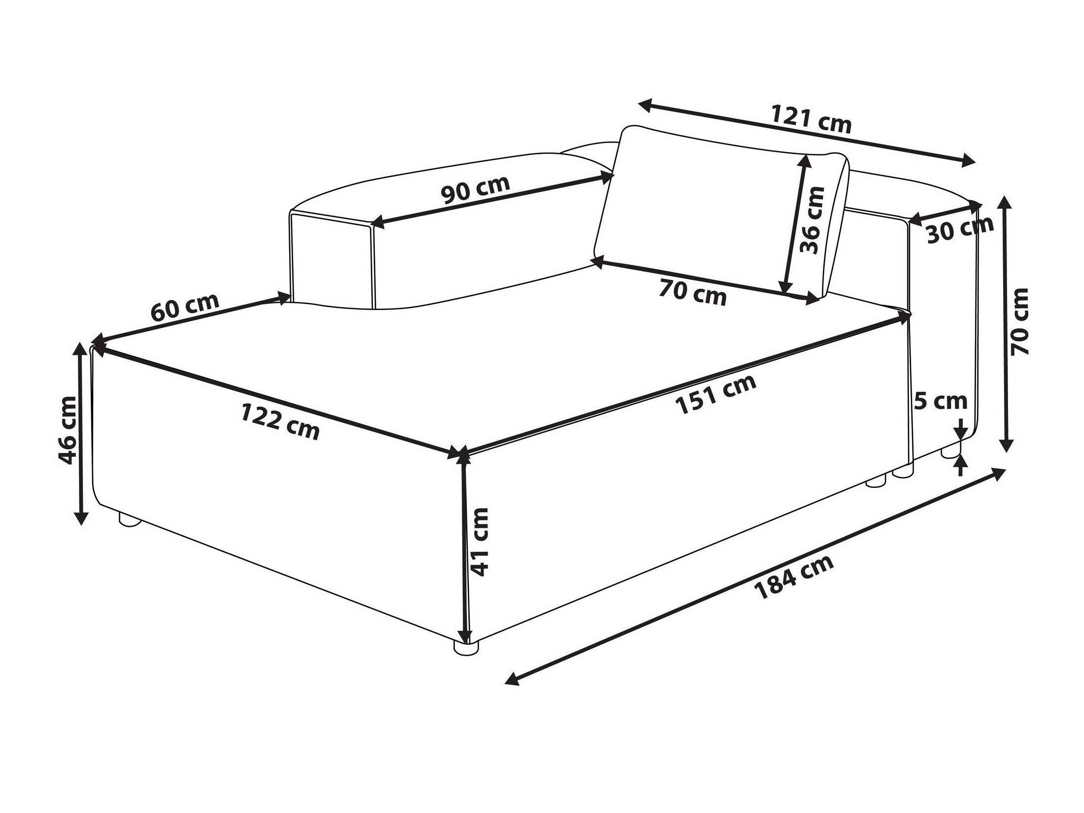 Modulaarne istumisnurk Avialu 103 (Pruun)