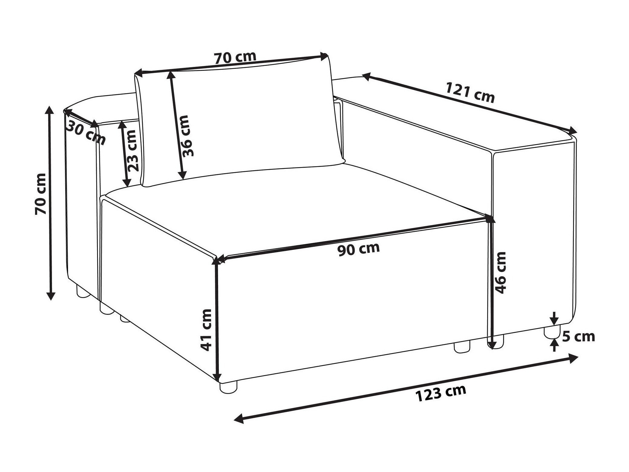 Modulaarne istumisnurk Avialu 104 (Heleroheline)