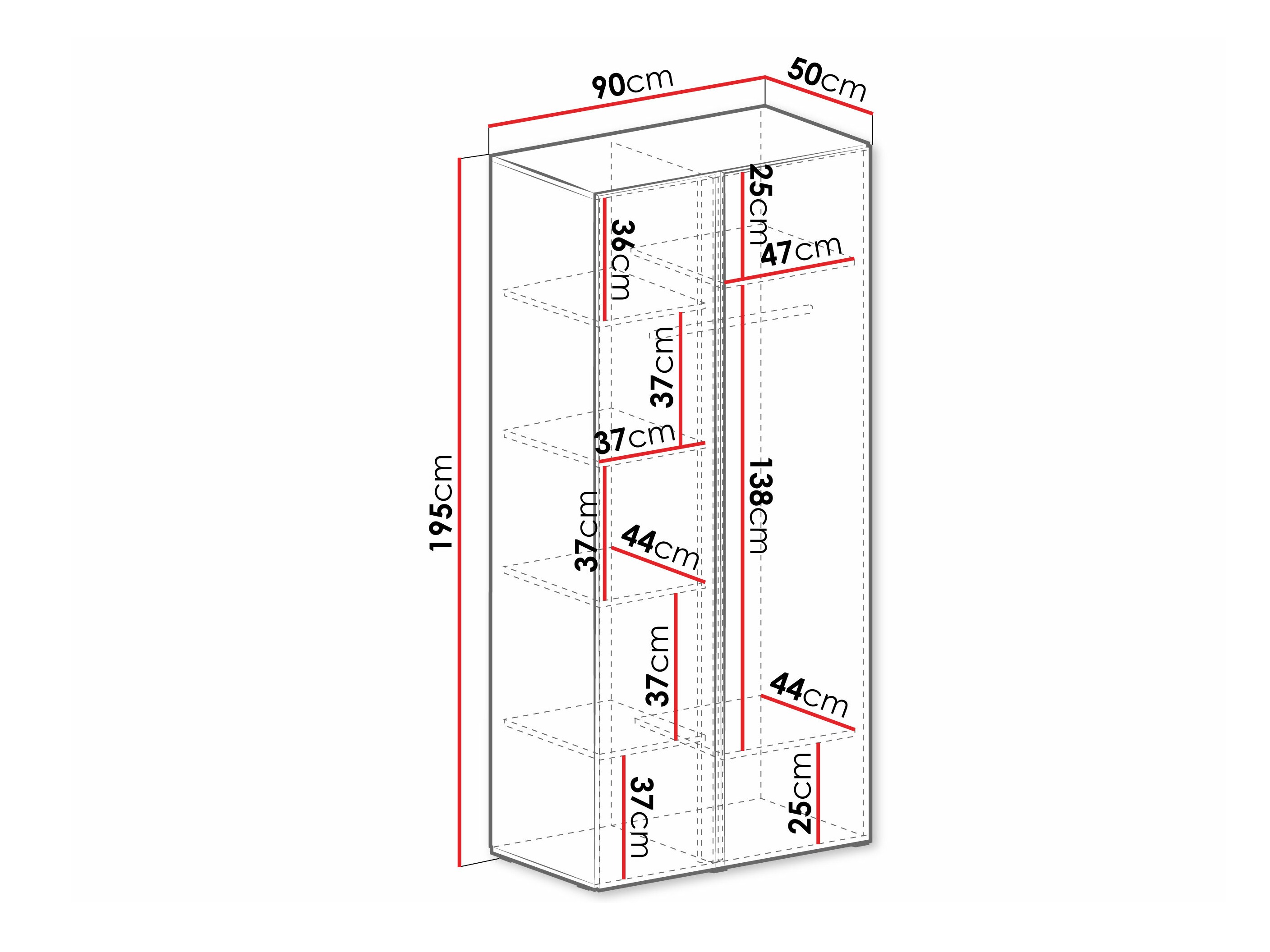 Riidekapp Fiosono 102 (Tolmune roheline + Tamm)