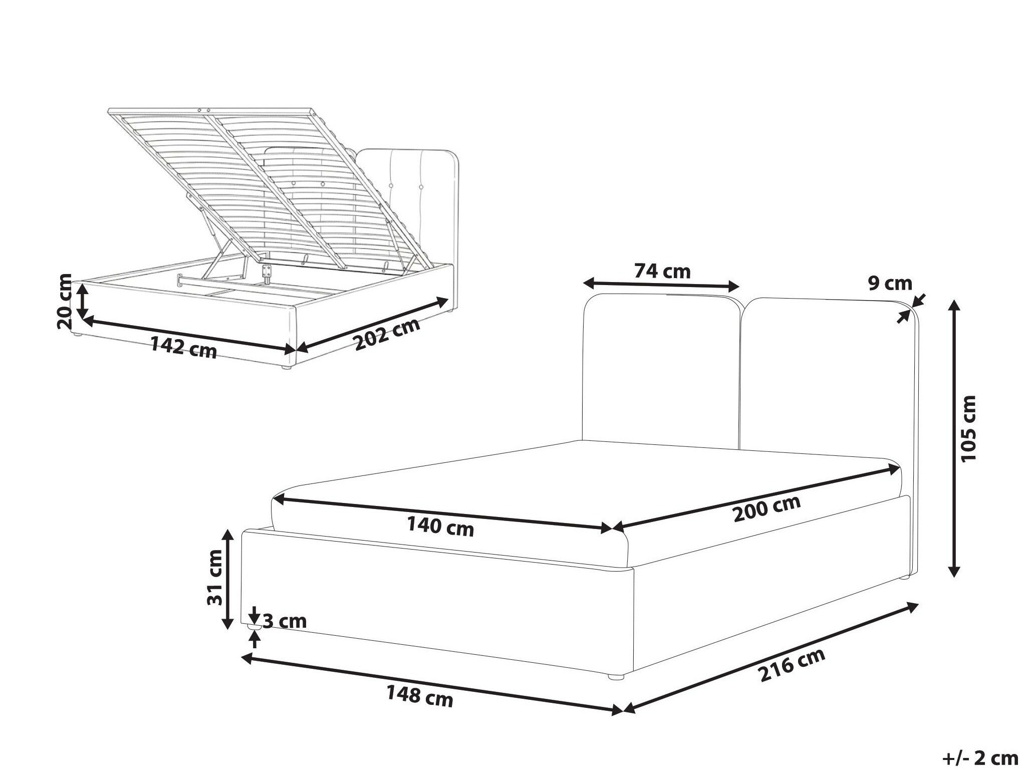 Voodi Berwyn 3004 (Beež)