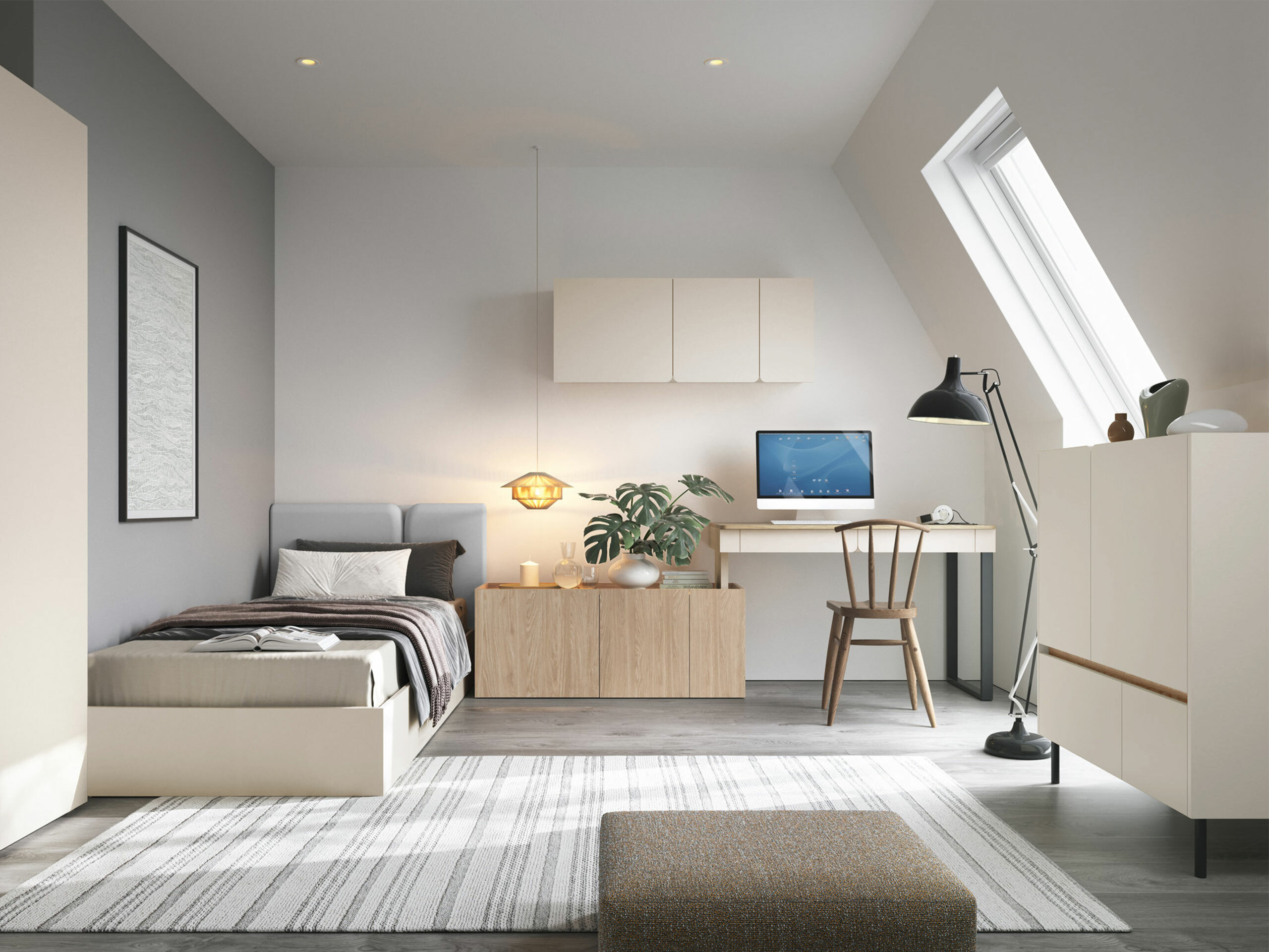 Kontori nurgalaud Fiosono 110 (Beež + Tamm)