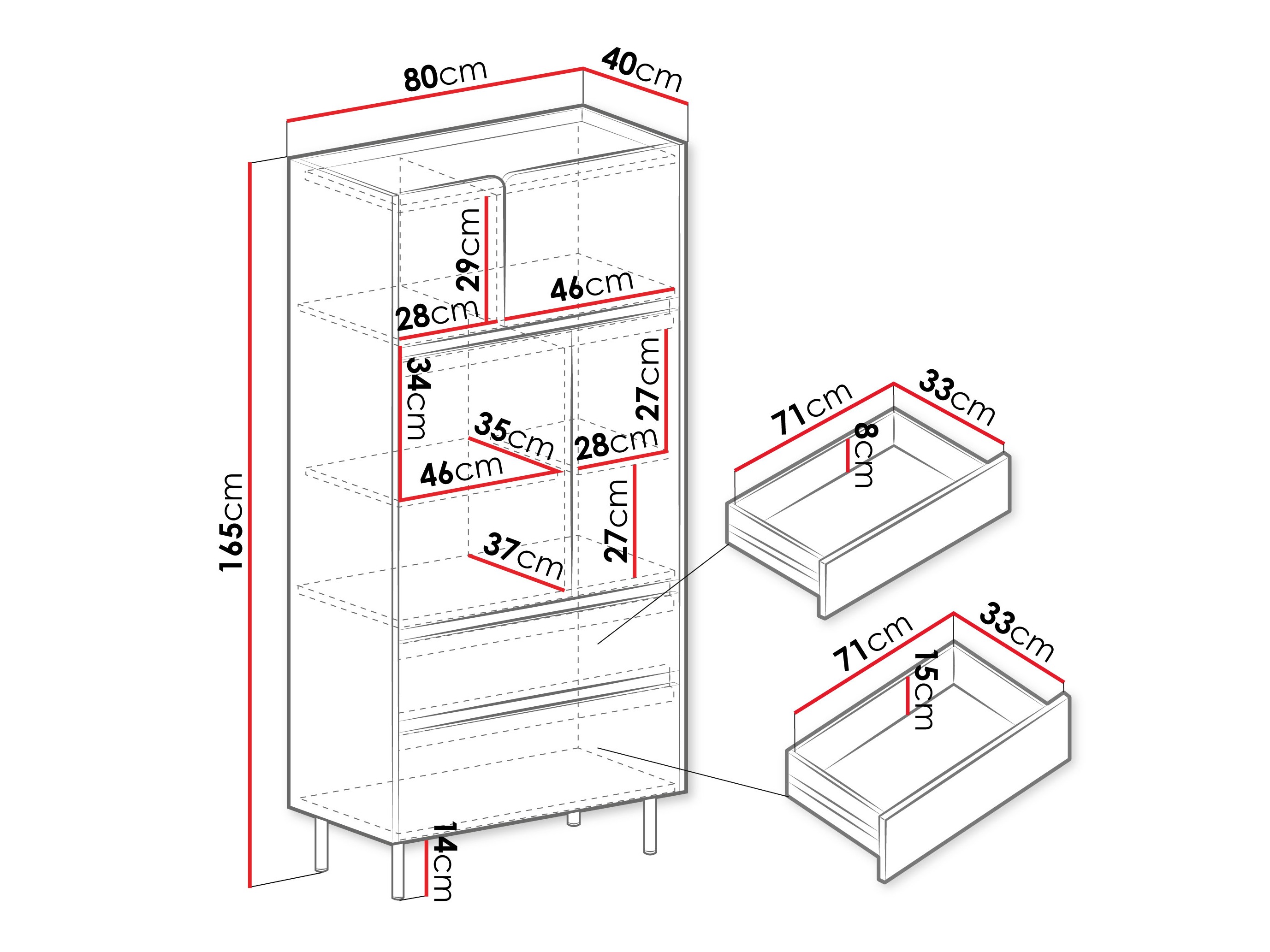 Riiul Fiosono 104 (Eukalüpt + Tamm)