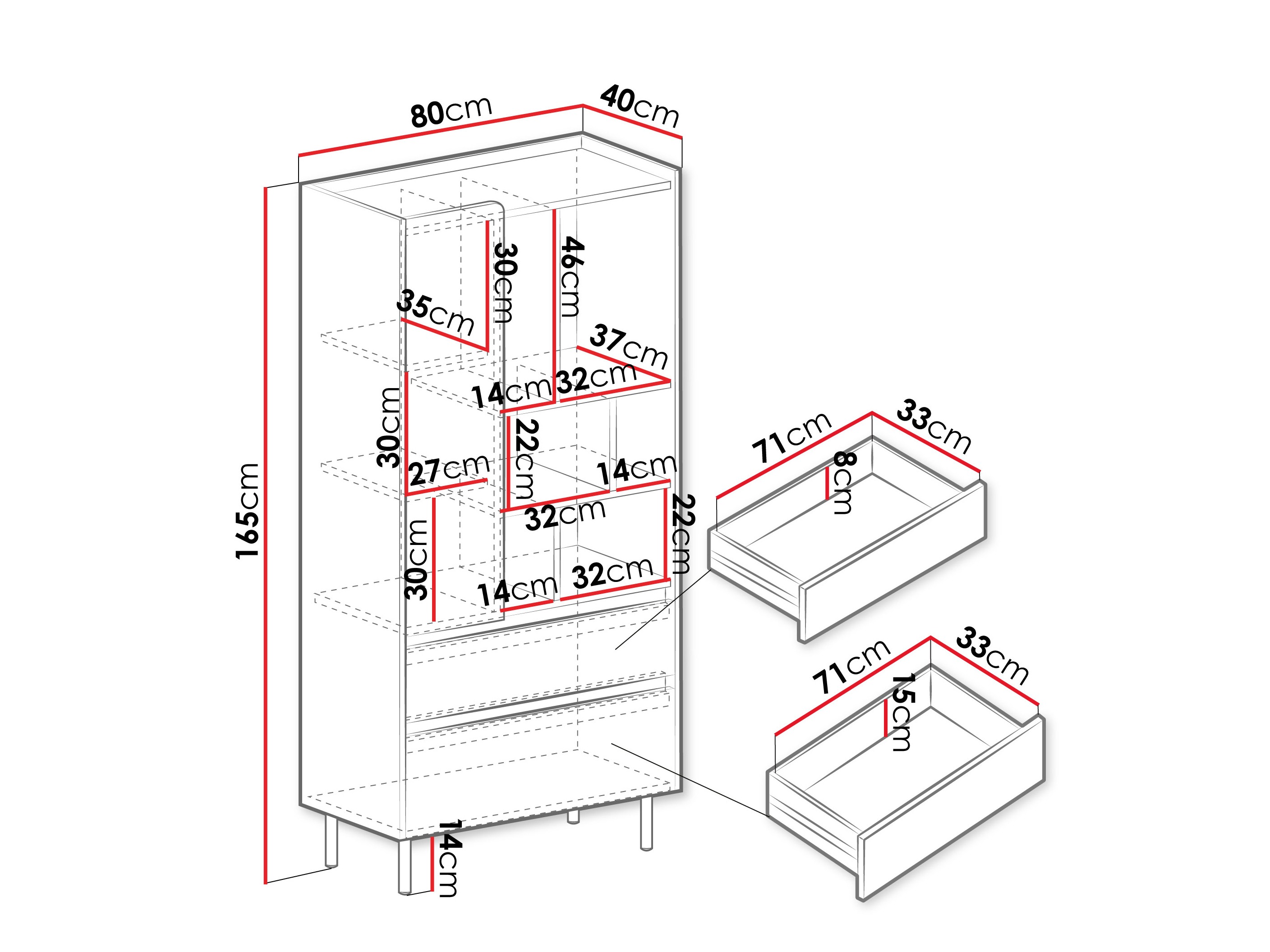 Riiul Fiosono 105 (Eukalüpt + Tamm)