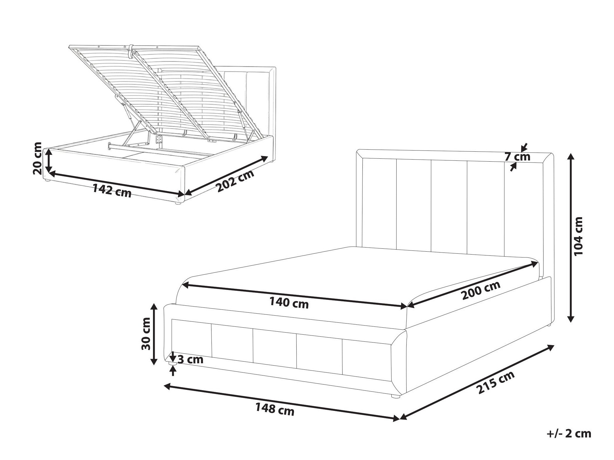 Voodi Berwyn 3005 (Taupe)