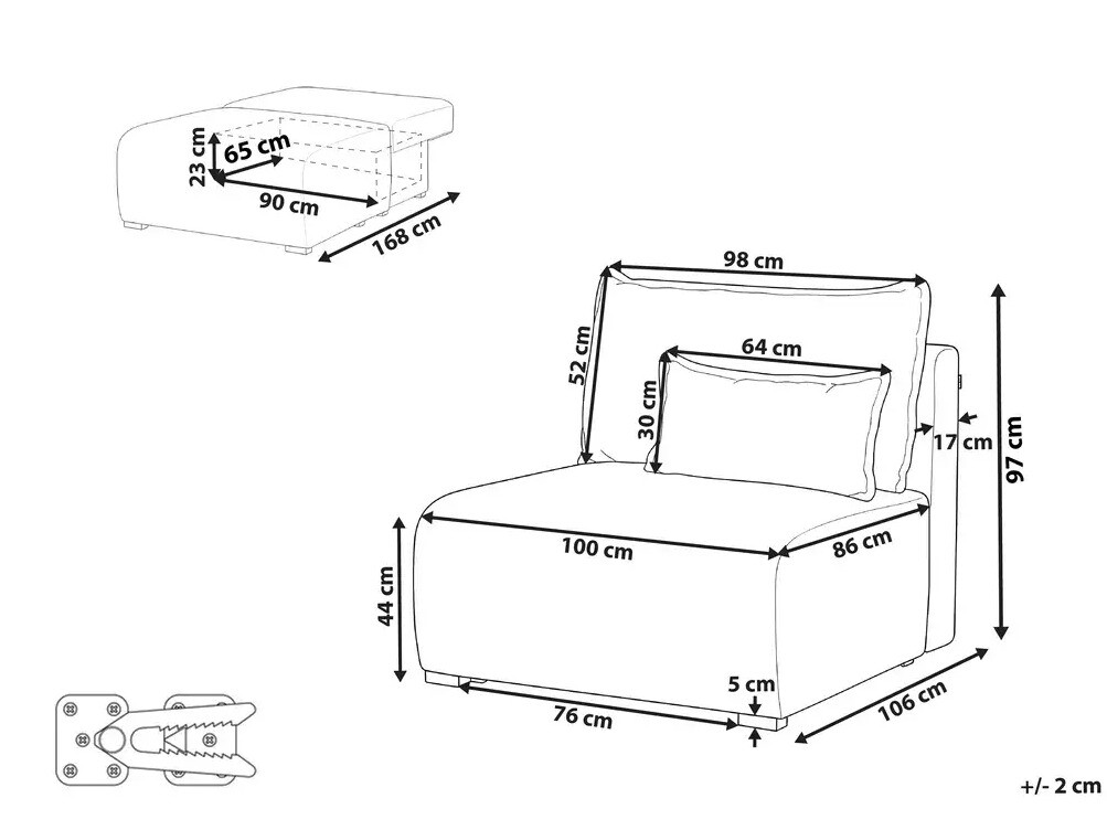 Moodultugitool Berwyn 3018 (Sinine)