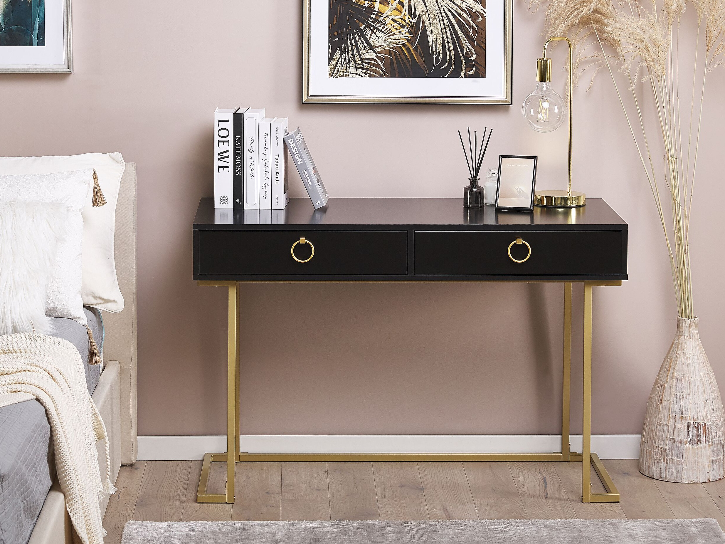 Konsoollaud Berwyn 3020 (Must + Kuldne)