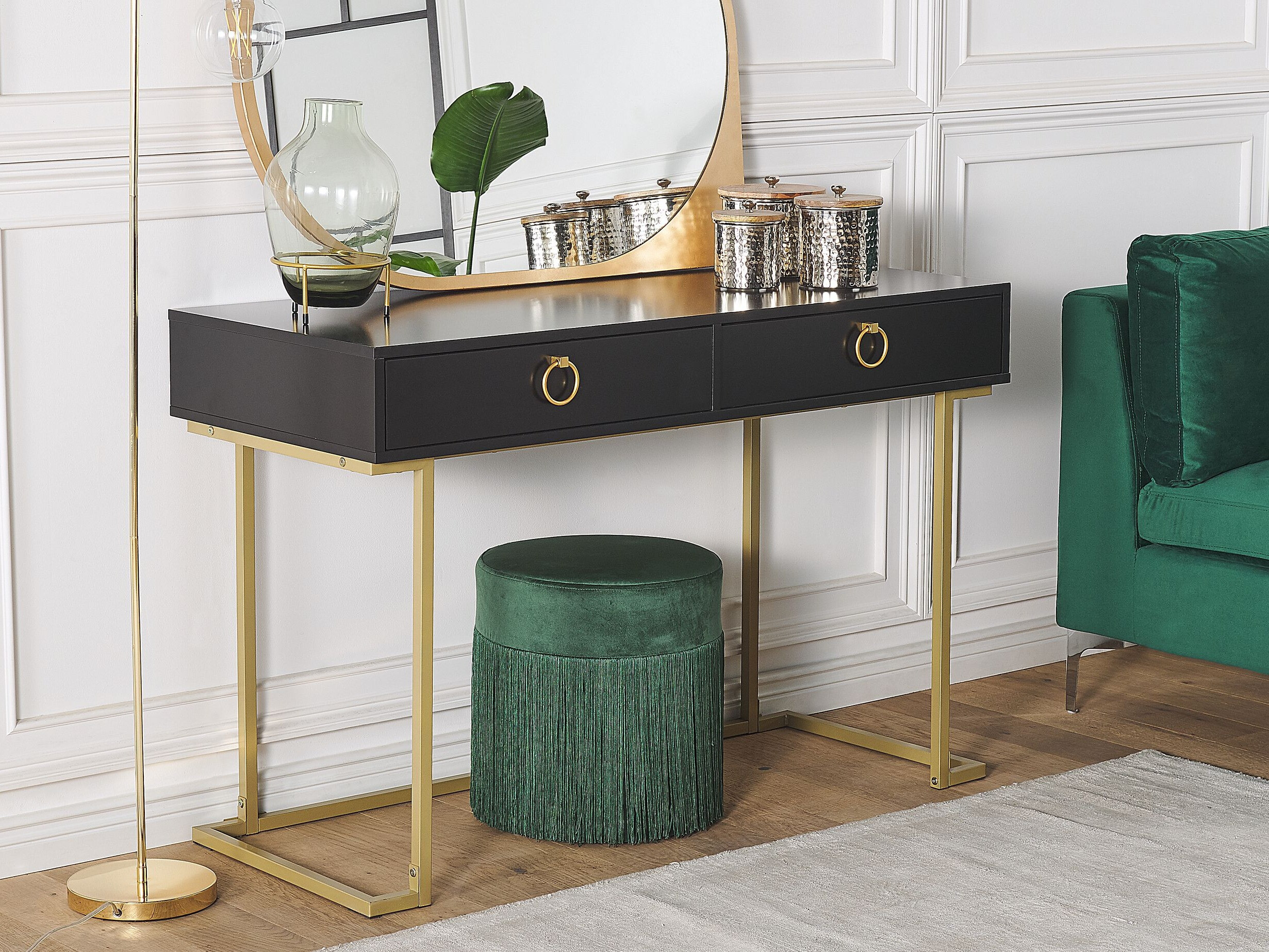 Konsoollaud Berwyn 3020 (Must + Kuldne)