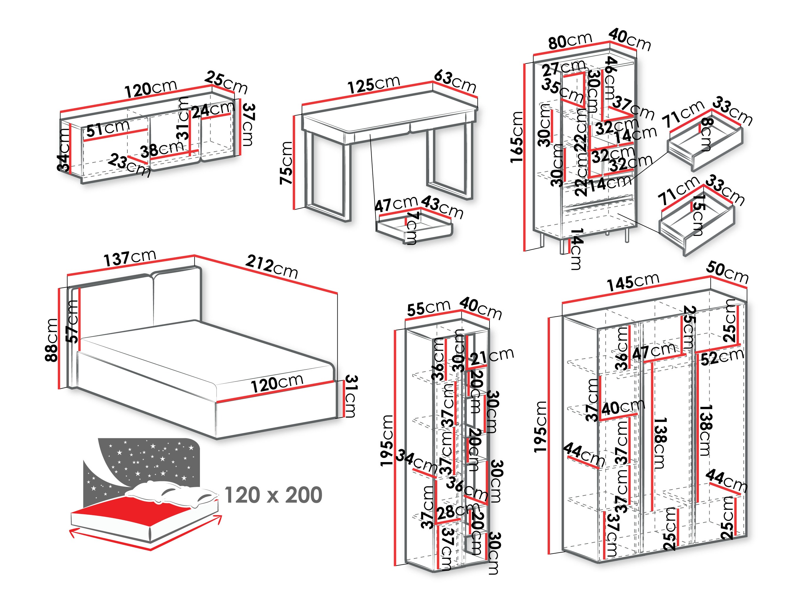 Mööblikomplekt Fiosono 114 (Beež + Hele tamm)