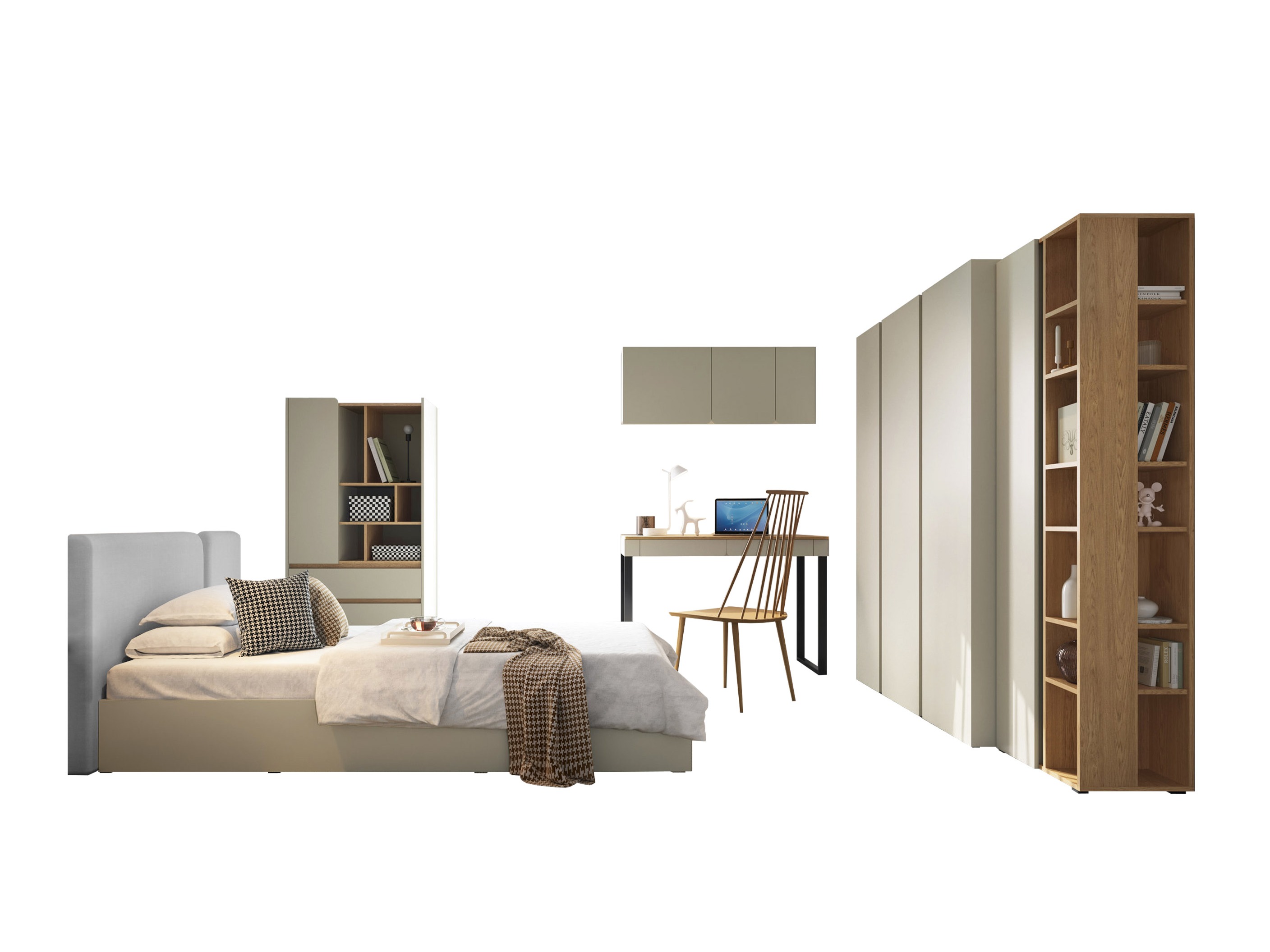 Mööblikomplekt Fiosono 114 (Tolmune roheline + Tamm)