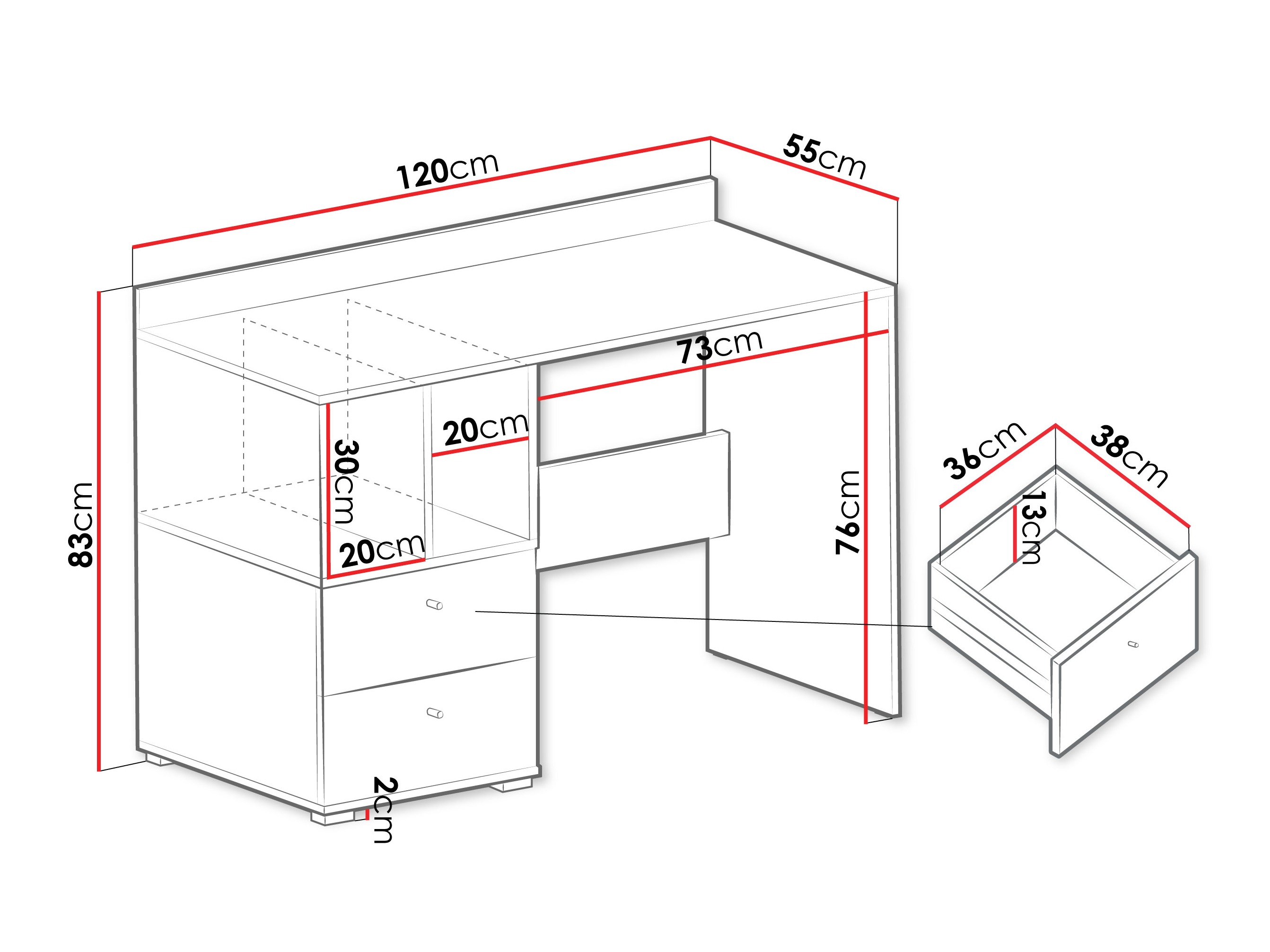 Kirjutuslaud Ciravie 104