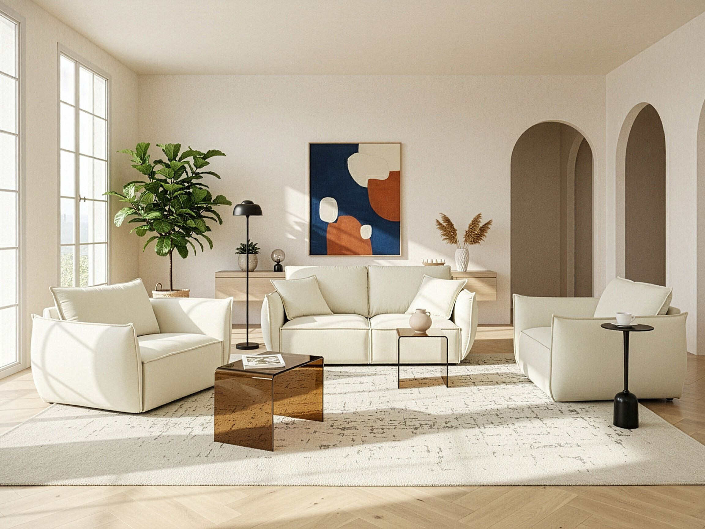 Pehme mööbli komplekt Berwyn 3024 (Helebeež)