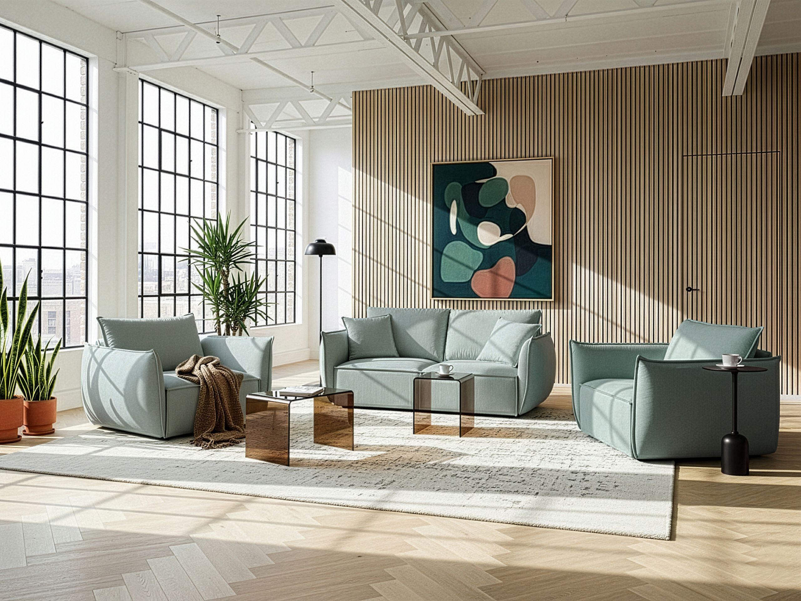 Pehme mööbli komplekt Berwyn 3024 (Heleroheline)