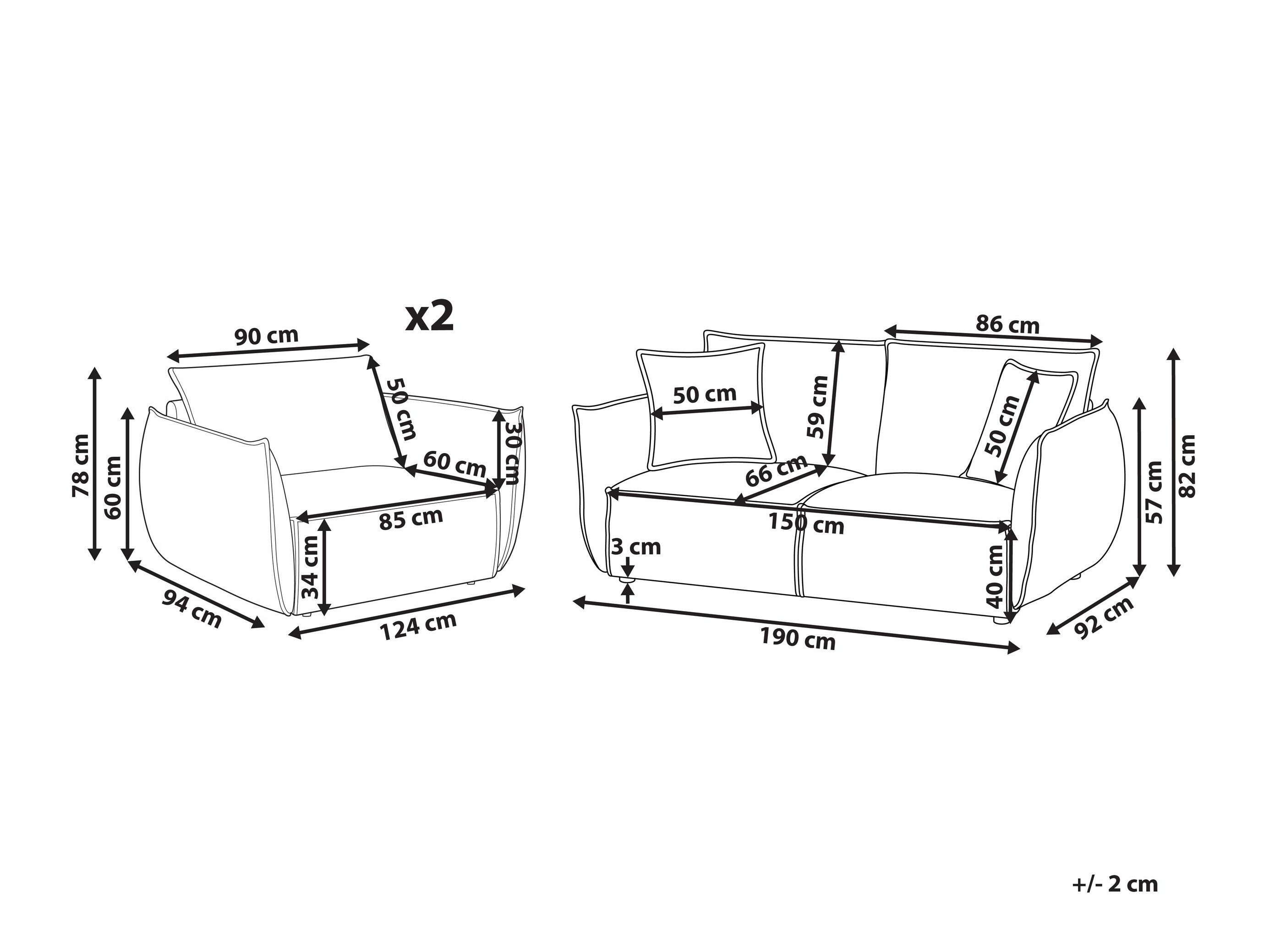 Pehme mööbli komplekt Berwyn 3024 (Helebeež)