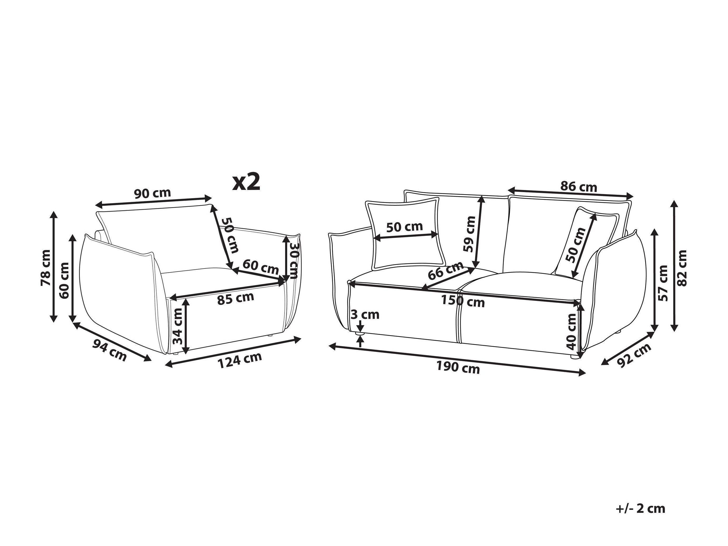 Pehme mööbli komplekt Berwyn 3024 (Heleroheline)