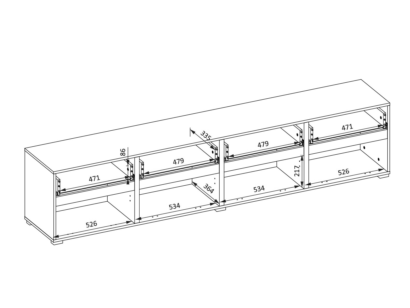TV-alus Alfere 101 (Valge)