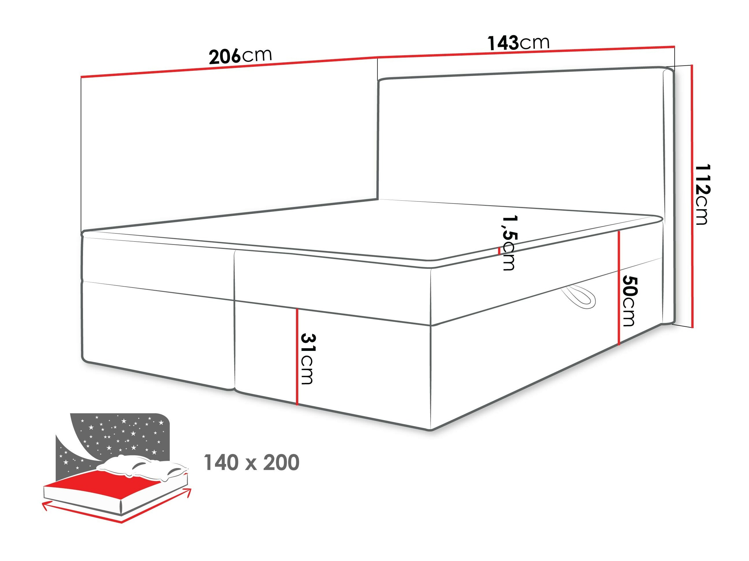 Kontinentaalvoodi Comfivo 502 (Ambience 02)