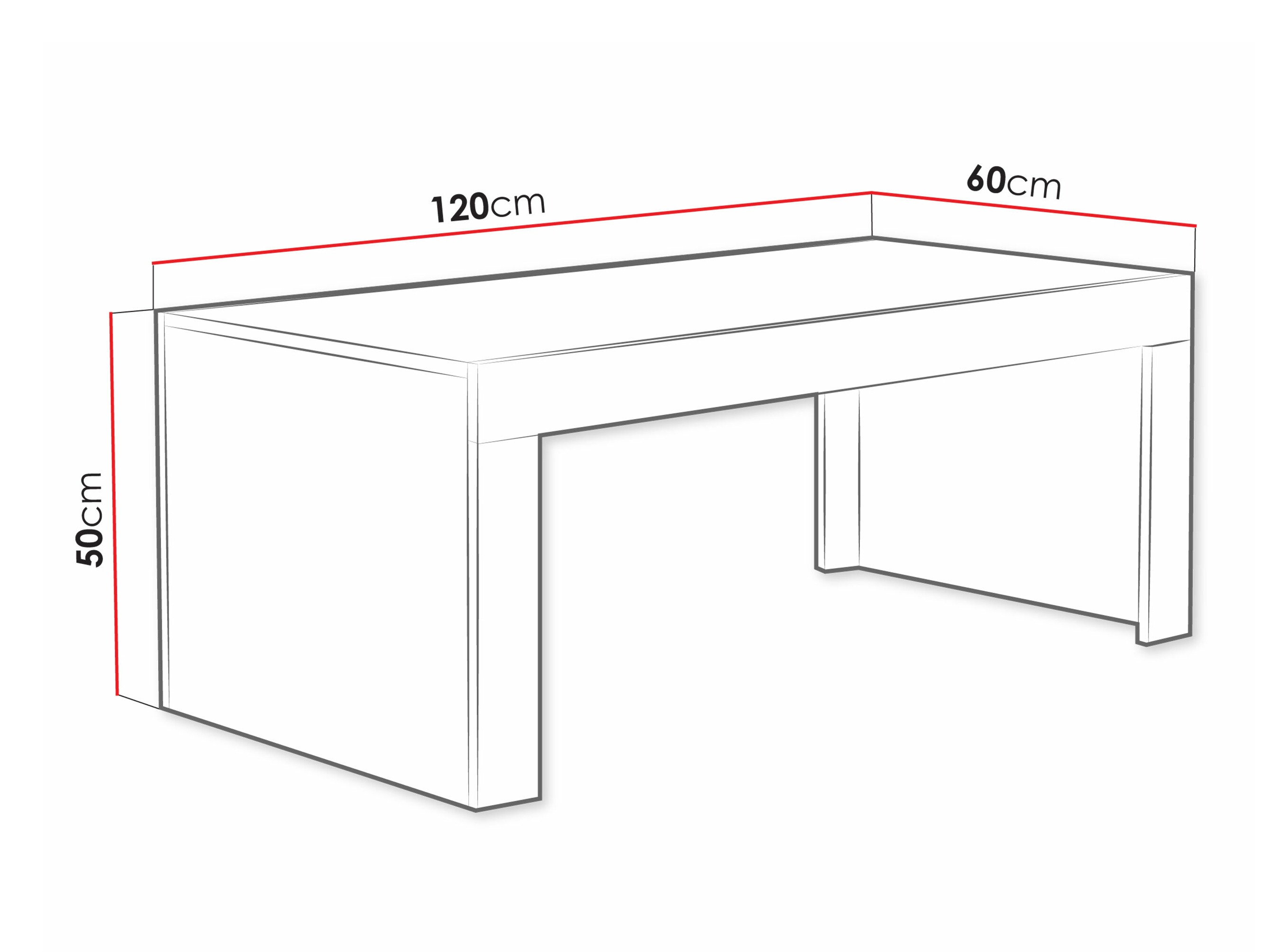Diivanilaud Charlotte 107 (Valge + Läikiv valge)