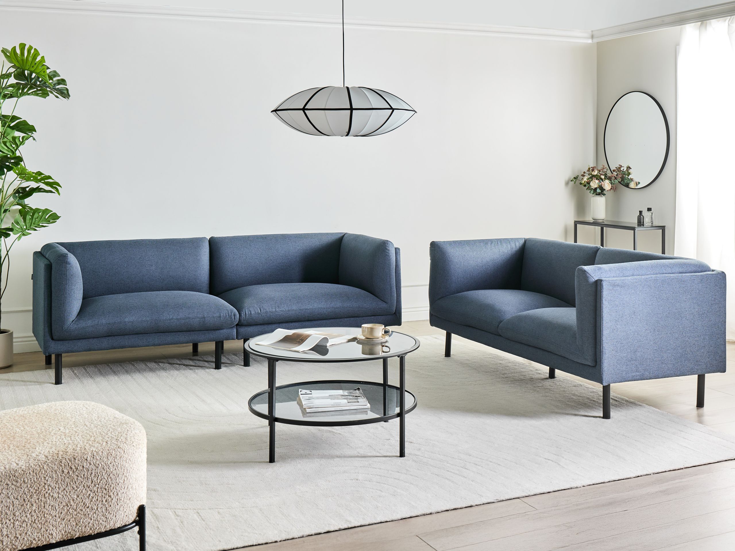 Pehme mööbli komplekt Berwyn 3085 (Tumesinine)