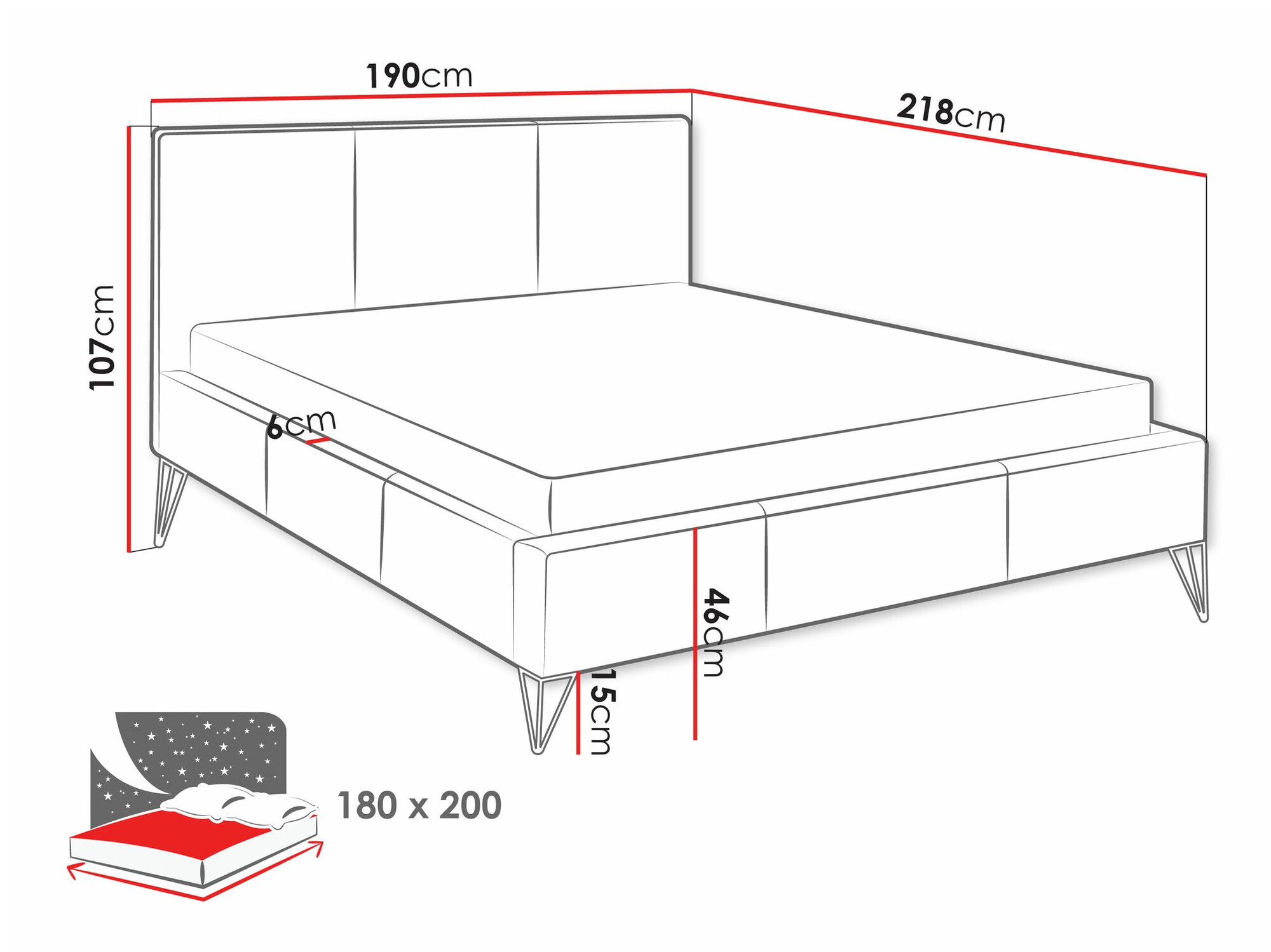 Voodi SE2909 väikese defektiga
