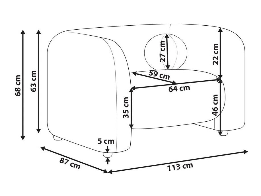 Tugitool Veselme 100 (Tumepruun)