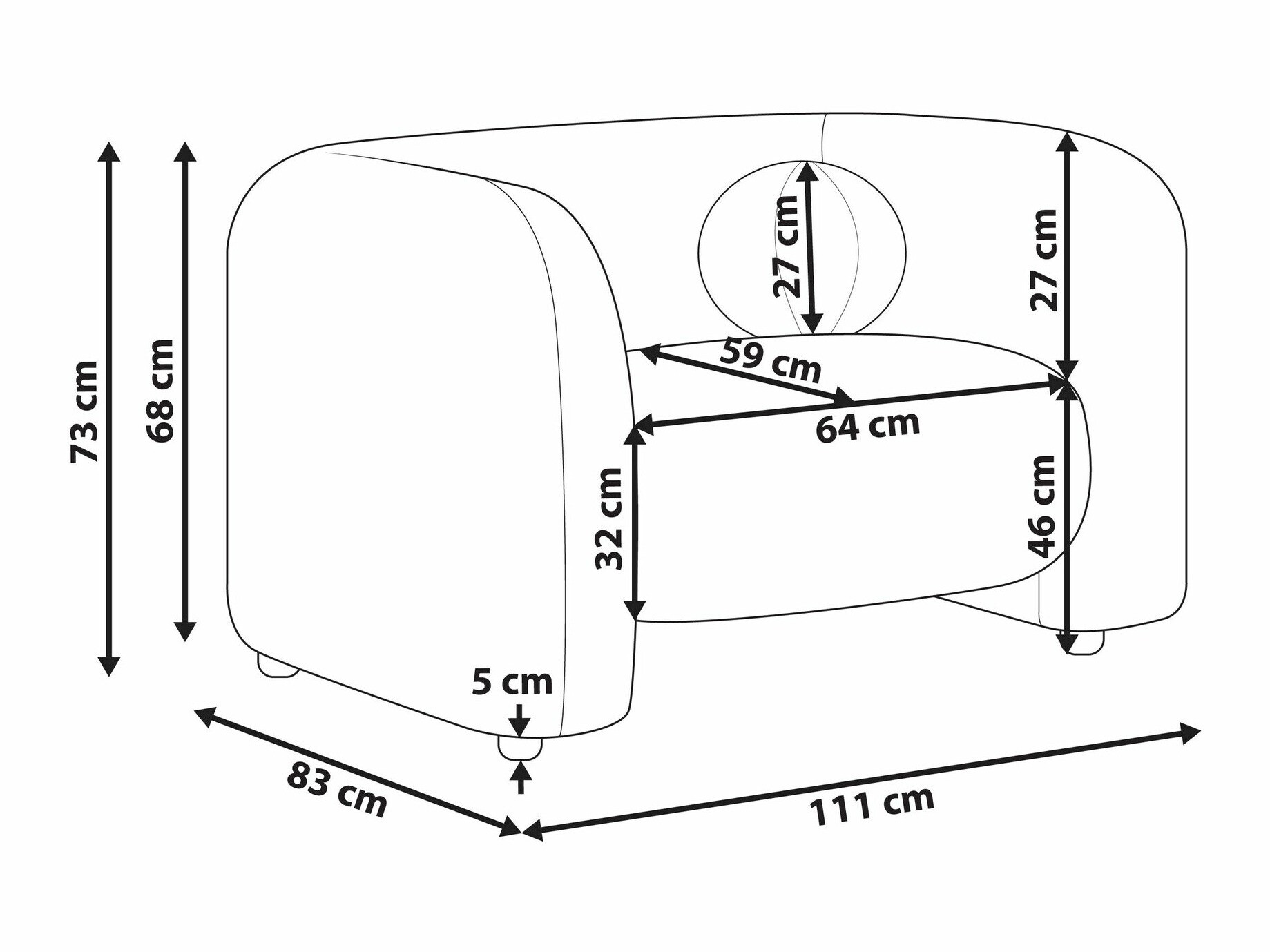 Tugitool Veselme 100 (Valge)