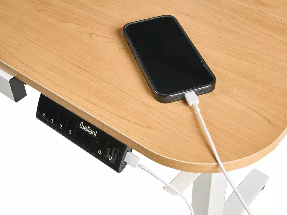 Reguleeritava kõrgusega töölaud Berwyn 3128 (Valge + Ere puit)