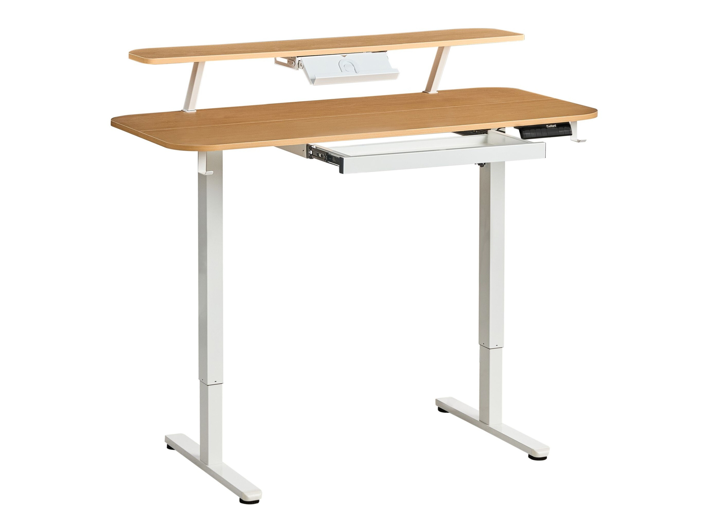 Reguleeritava kõrgusega töölaud Berwyn 3128 (Valge + Ere puit)