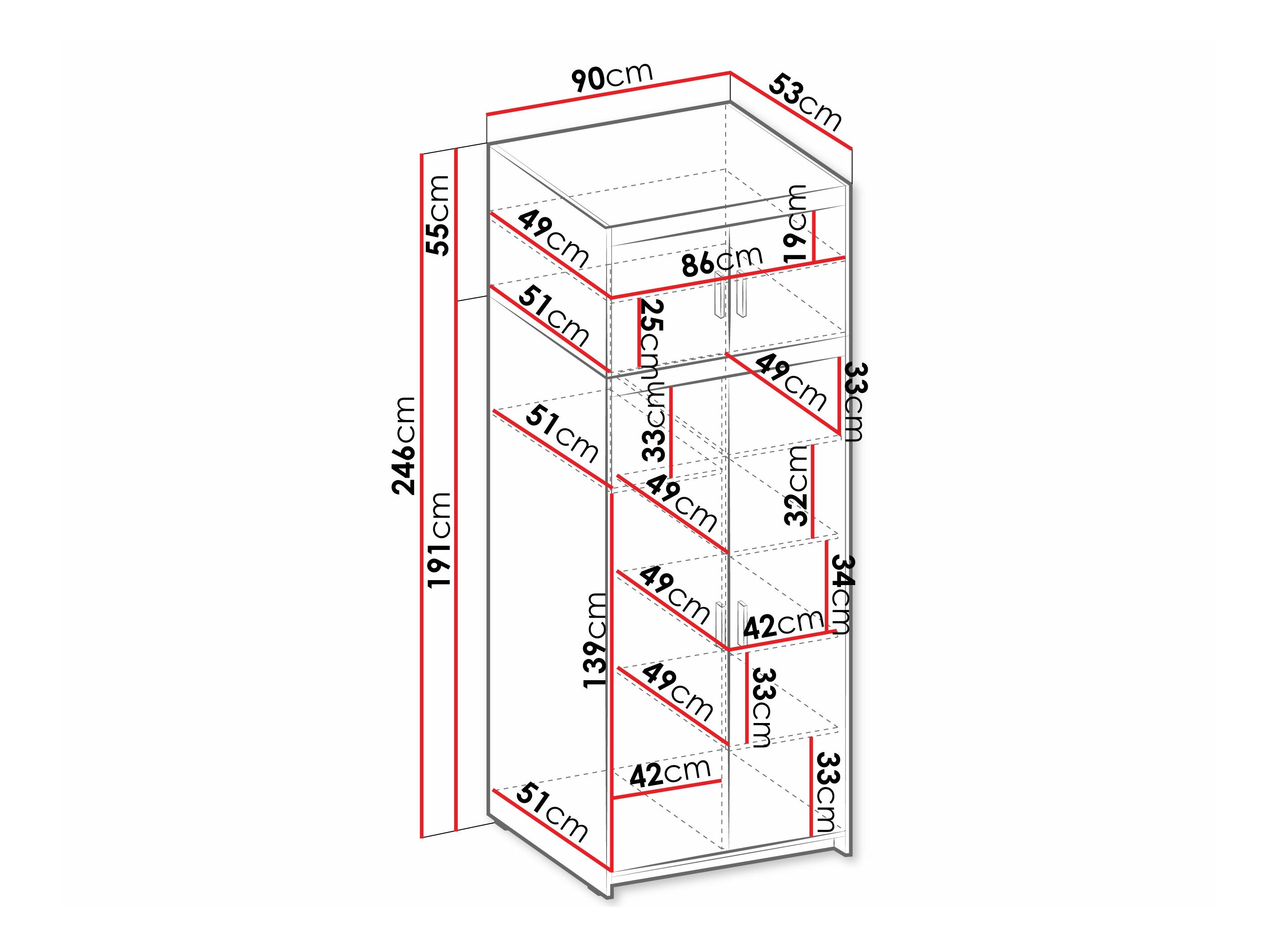 Riidekapp Novduni 103 (Sonoma tamm)