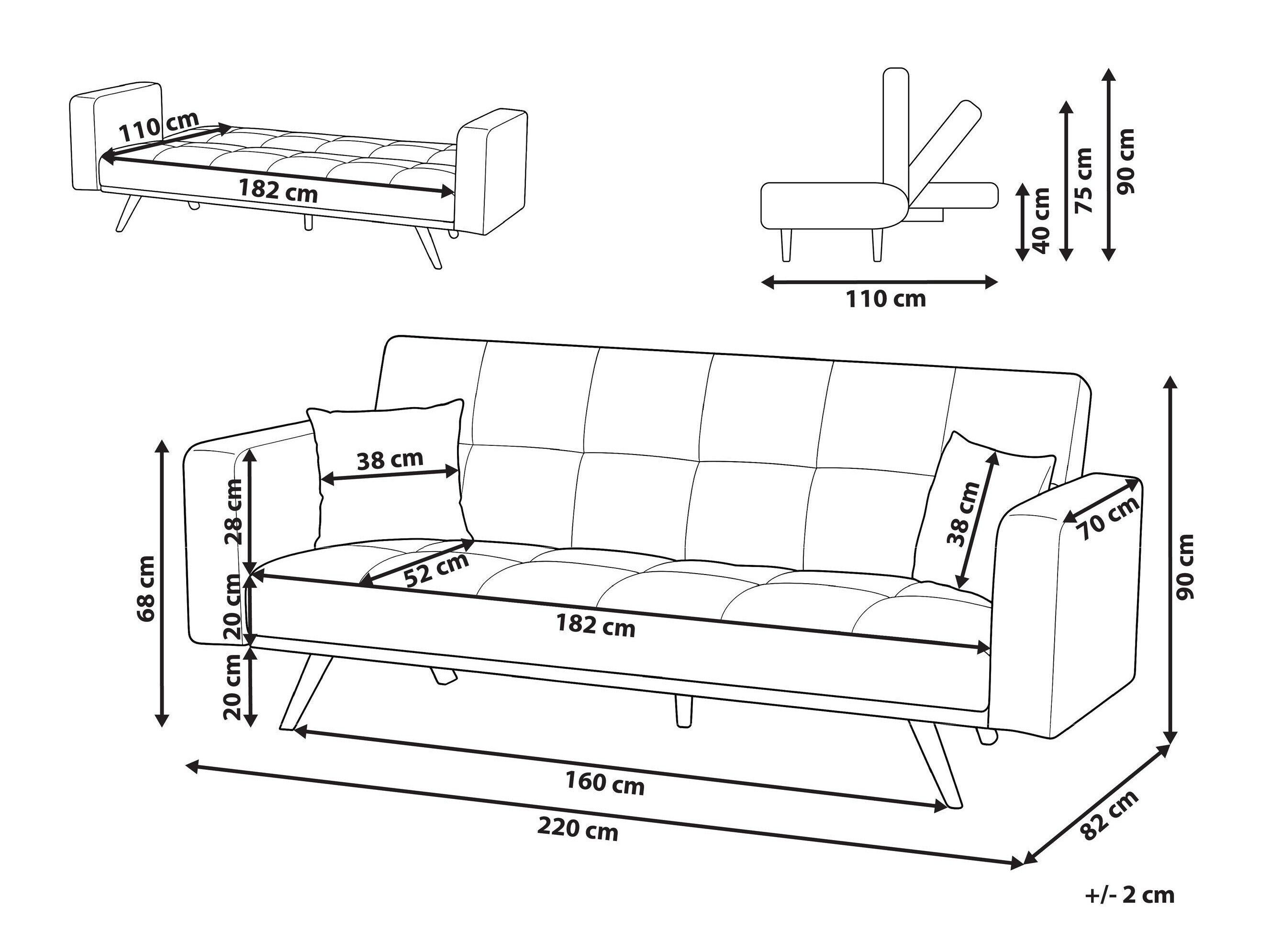 Diivanvoodi Berwyn 3123 (Must)