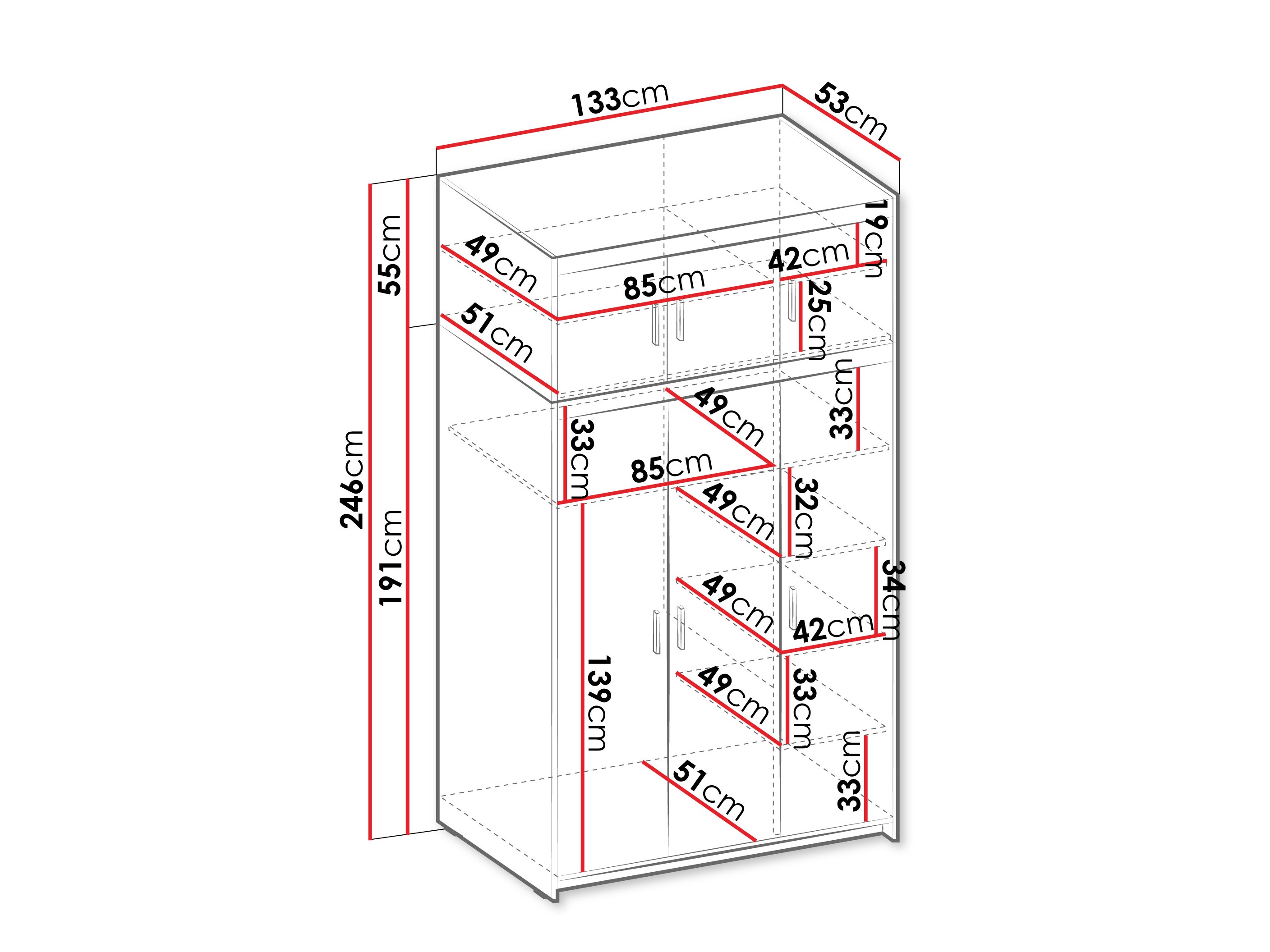 Riidekapp Novduni 104 (Tamm)