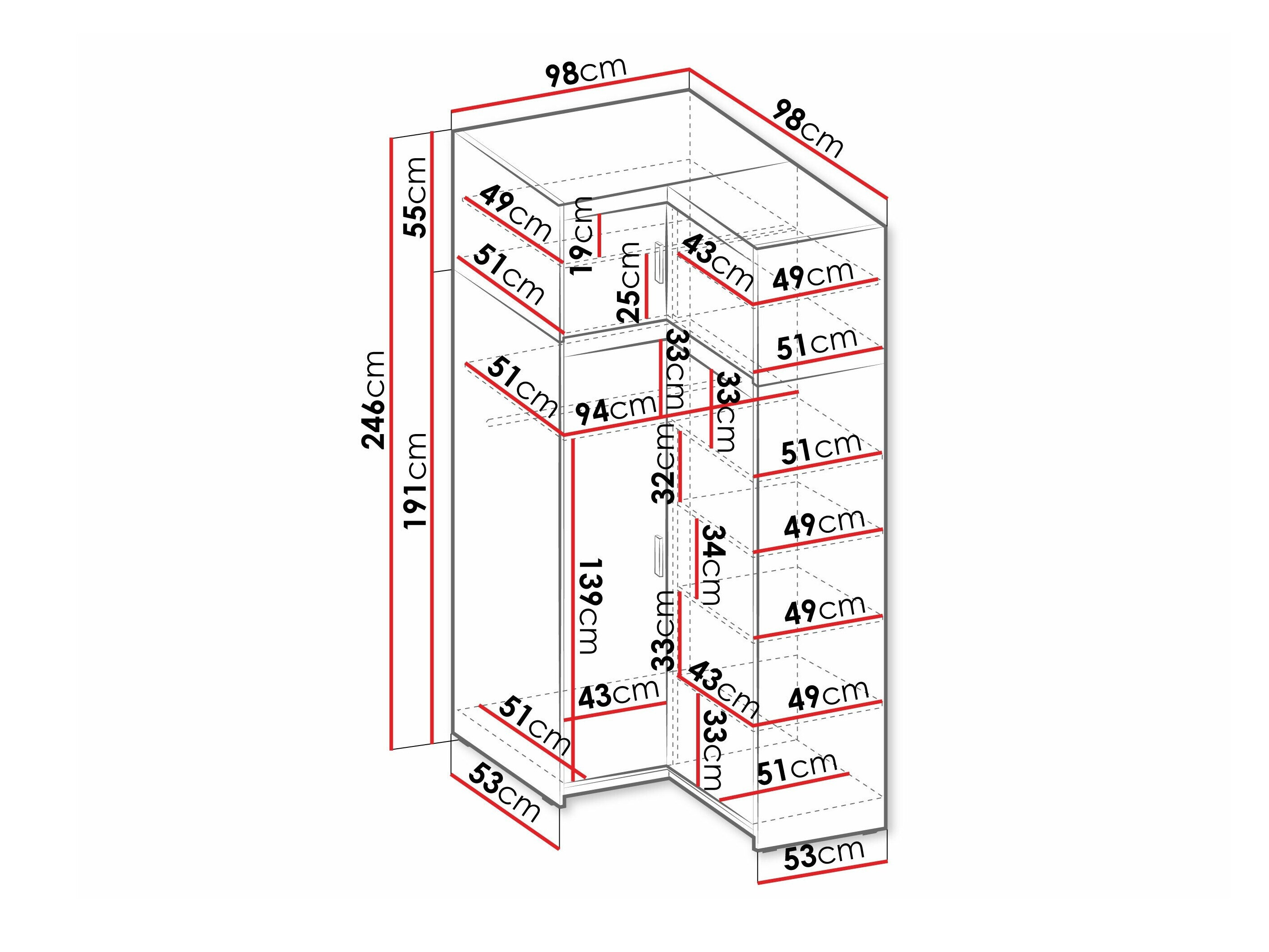 Nurgariidekapp Novduni 121 (Valge)