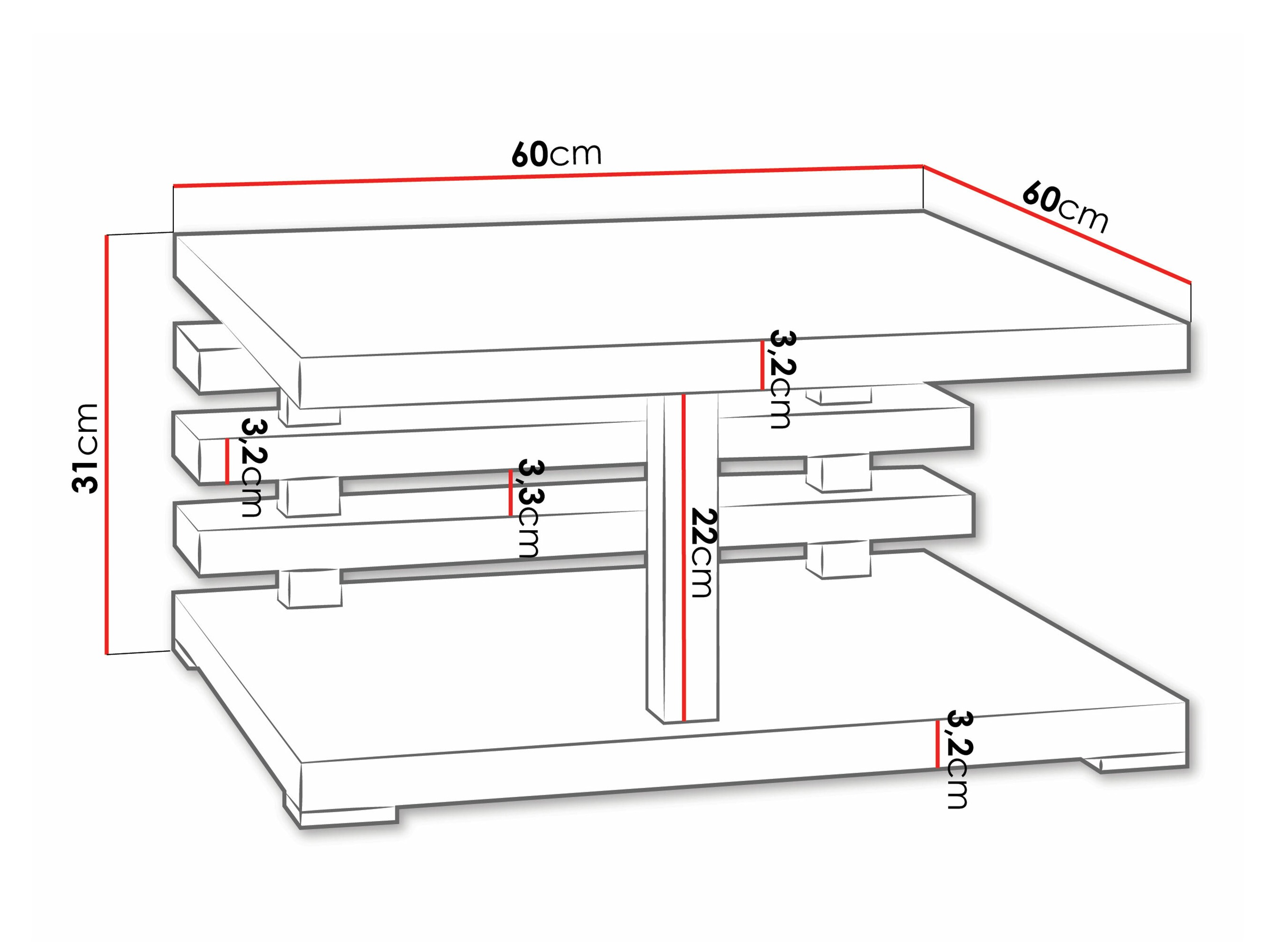 Diivanilaud Goodyear 122 (Matt valge)