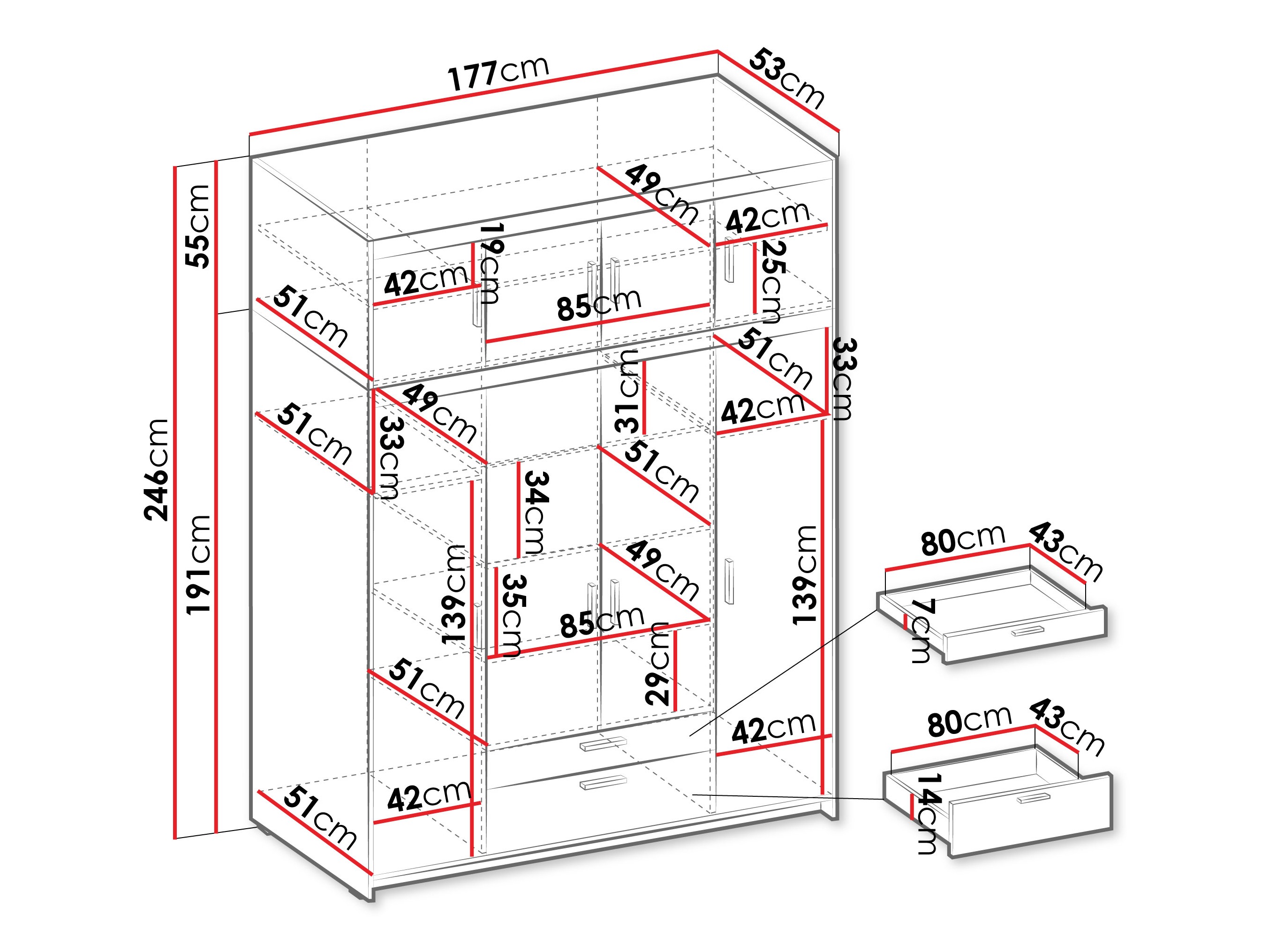Riidekapp Novduni 106 (Tamm)
