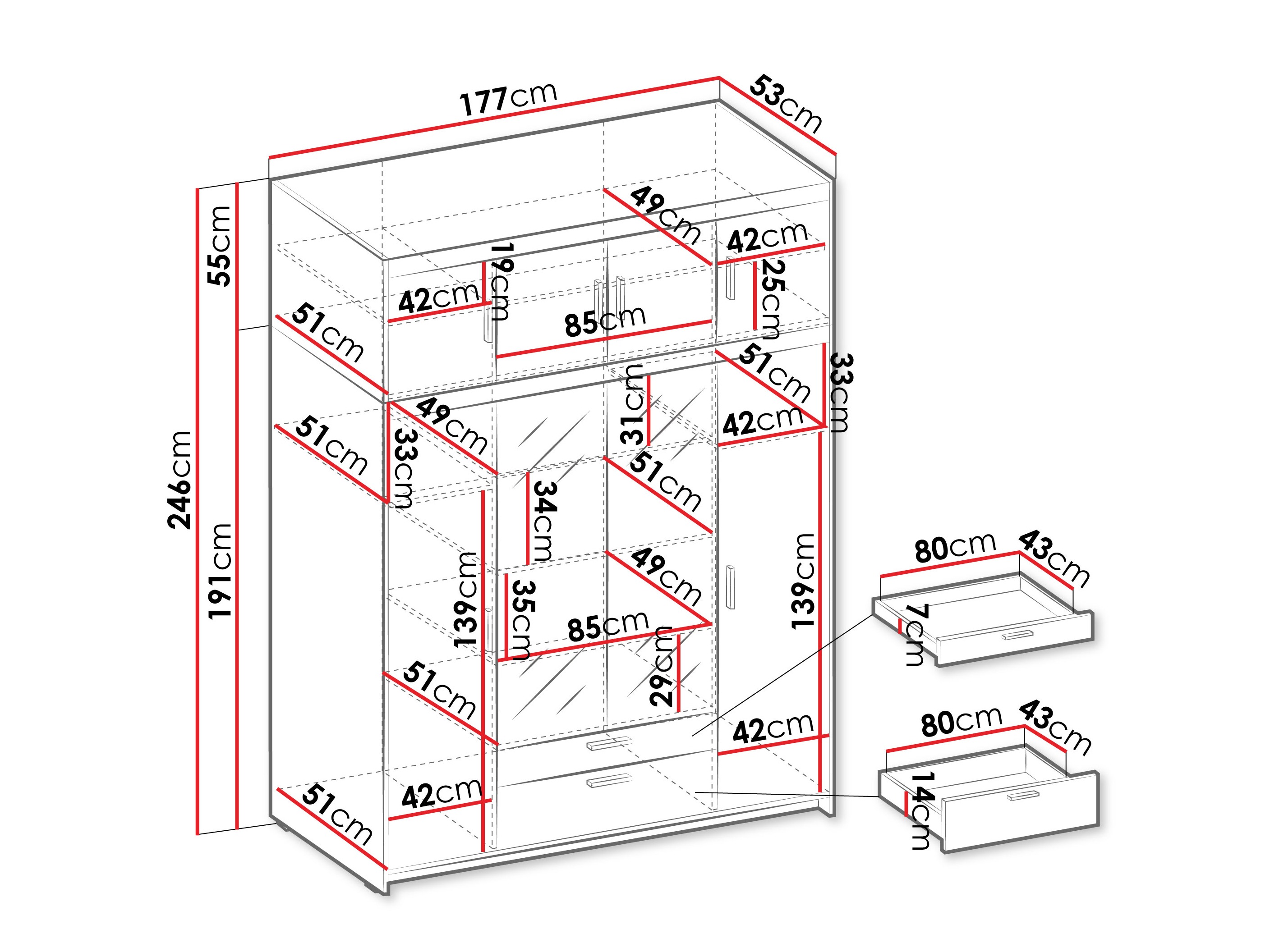 Riidekapp Novduni 109 (Beež)