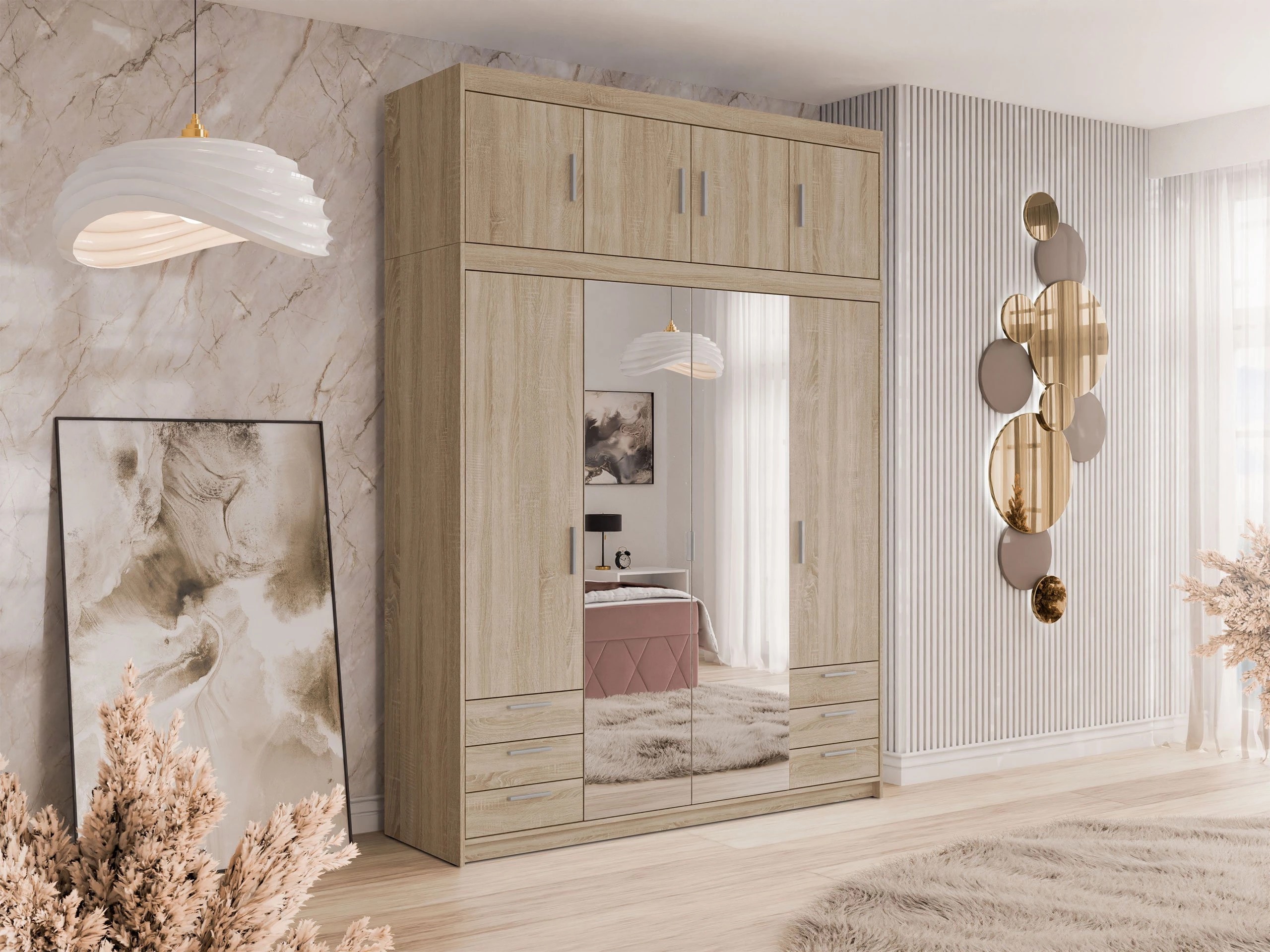 Riidekapp Novduni 120 (Sonoma tamm)