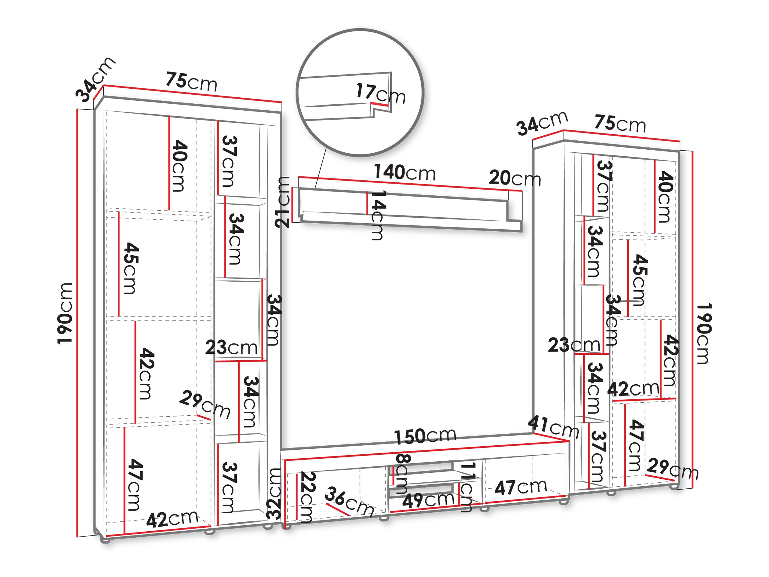 Elutoa komplekt Tucson 107 (Valge)