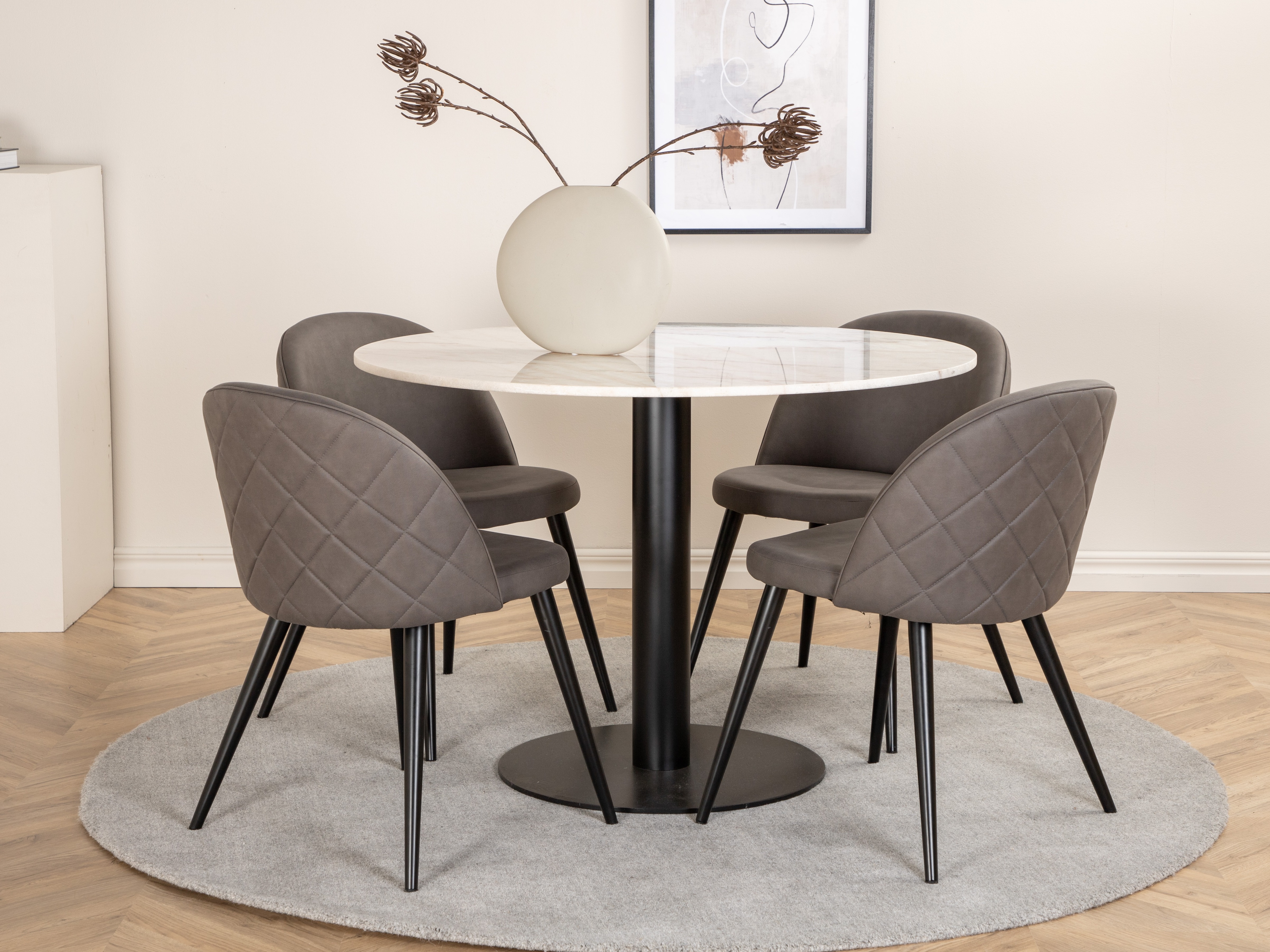 Laud Dallas 175 (Valge marmor + Must)