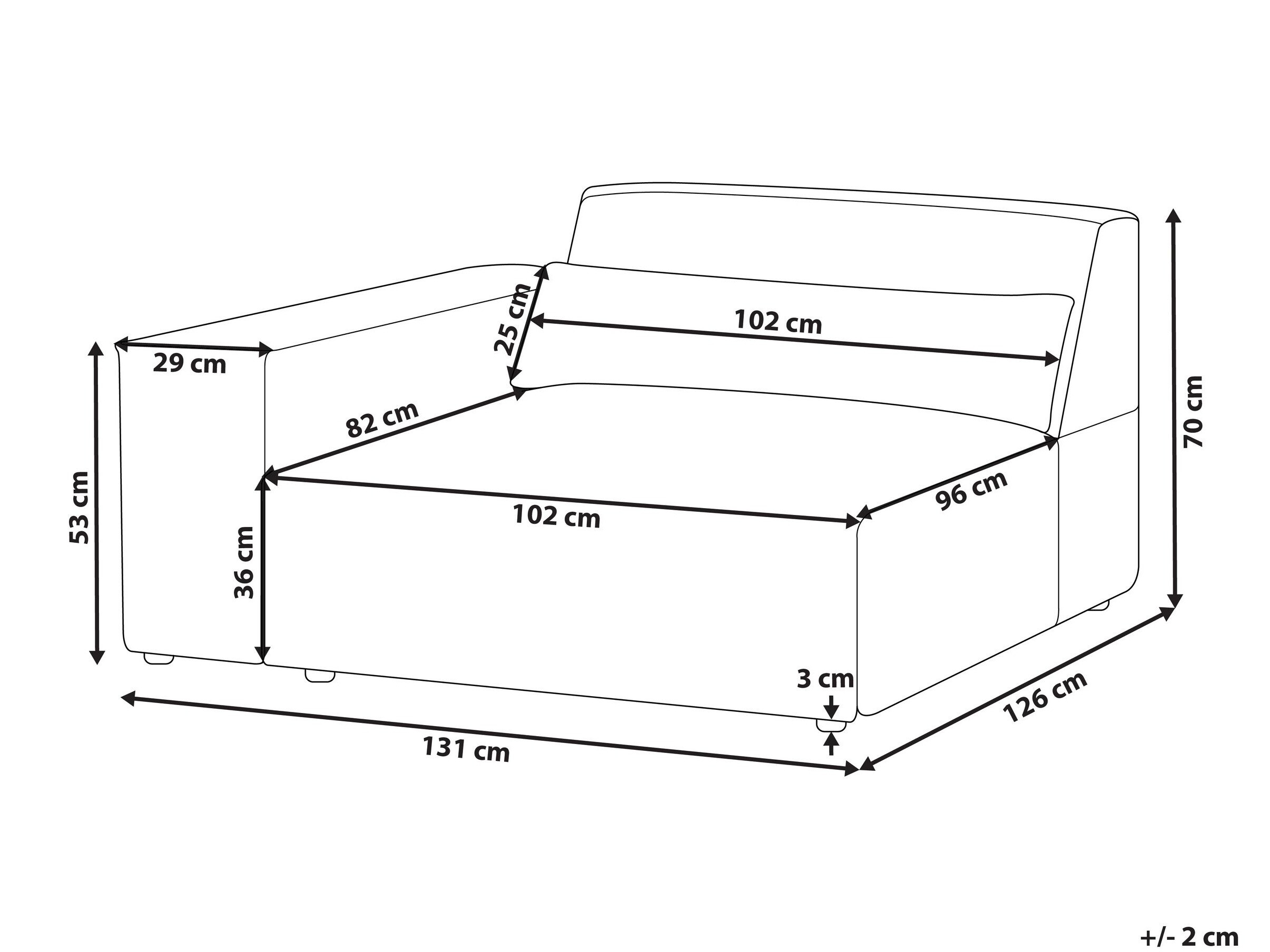 Modulaarne istumisnurk Tivsora 105 (Helepruun)