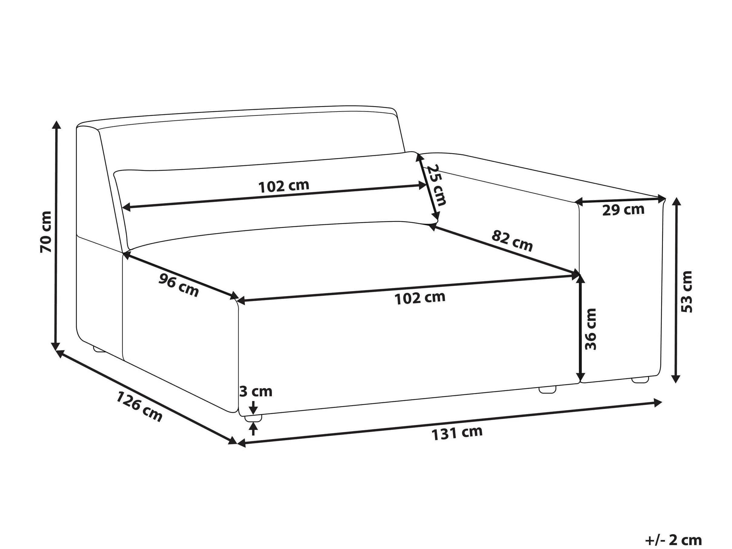 Modulaarne istumisnurk Tivsora 105 (Helepruun)