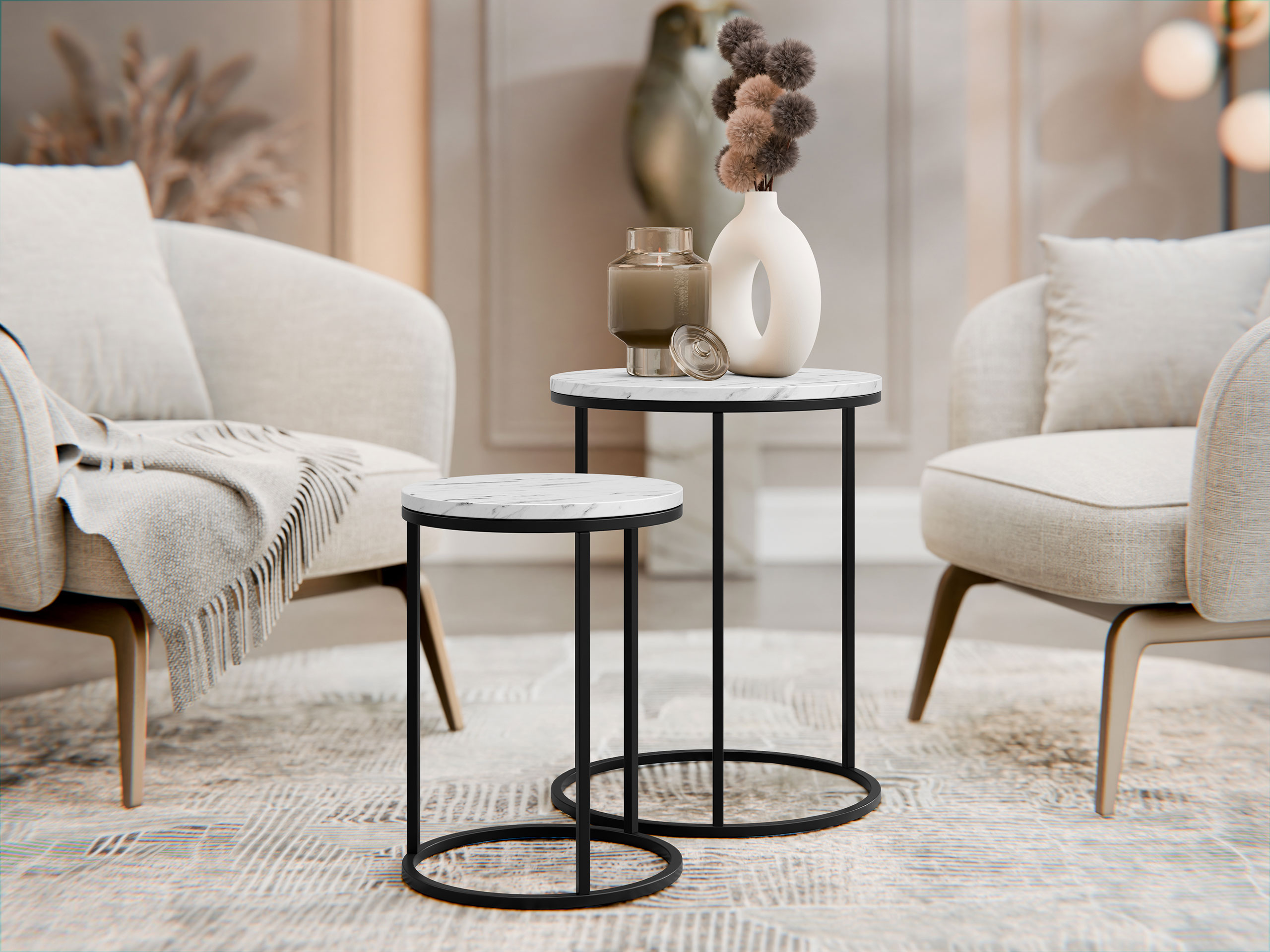 Kõrvallaudade komplekt Iter (Valge)